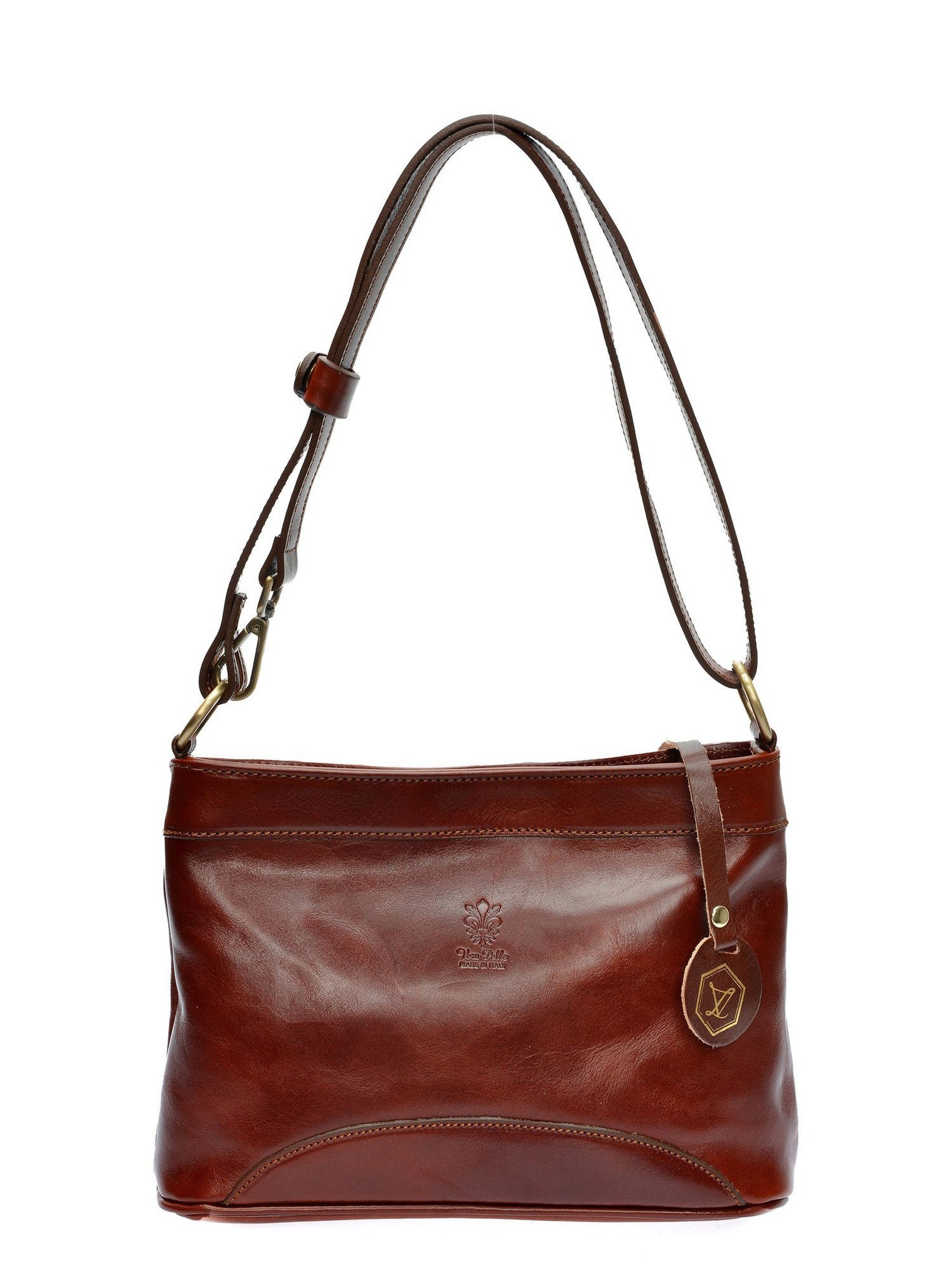 Luisa Vannini Bordeauxrood Rundleer Tas