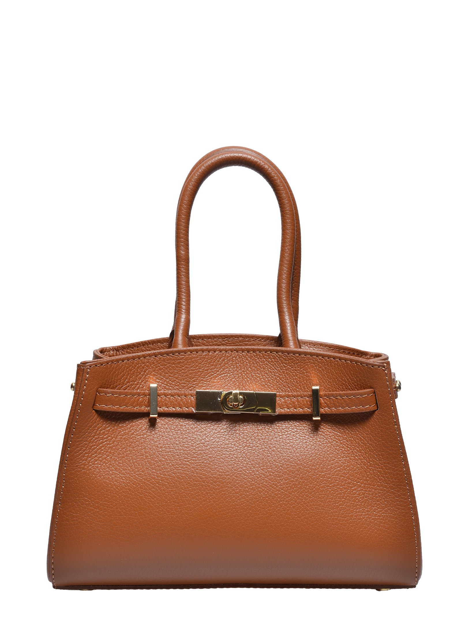Anna Luchini Brown Rundleer Tas
