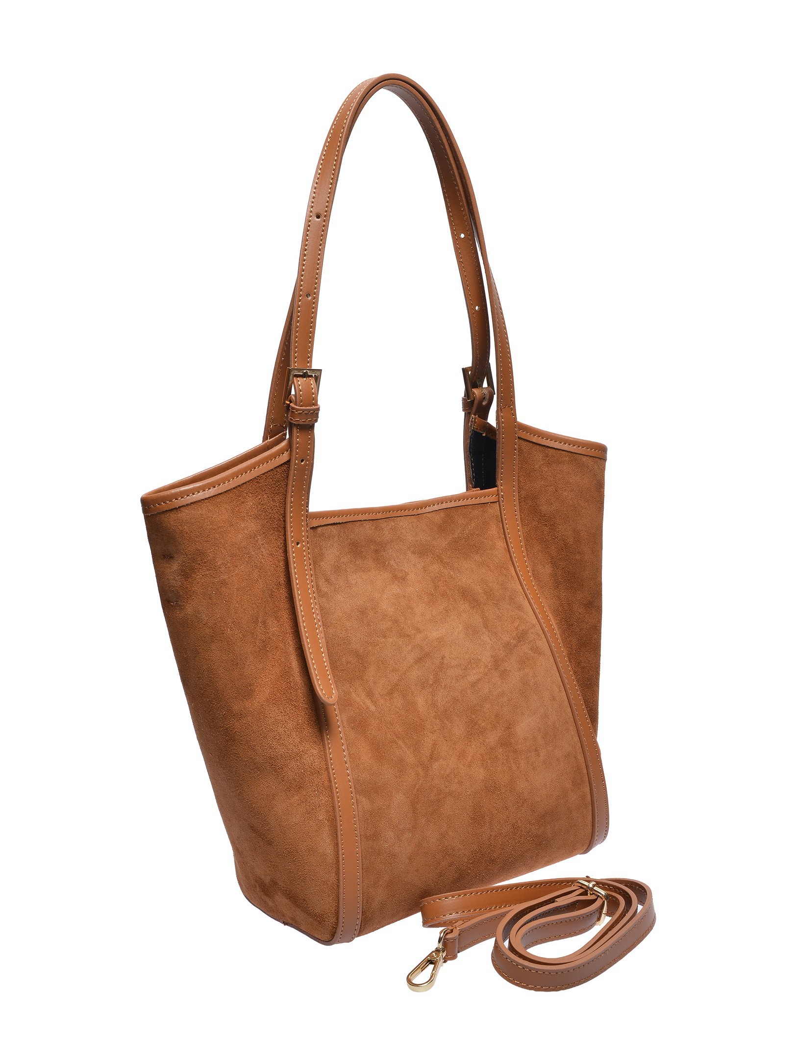 Roberta M COGNAC Koläder shoppingväskor & totes dam – bild 2