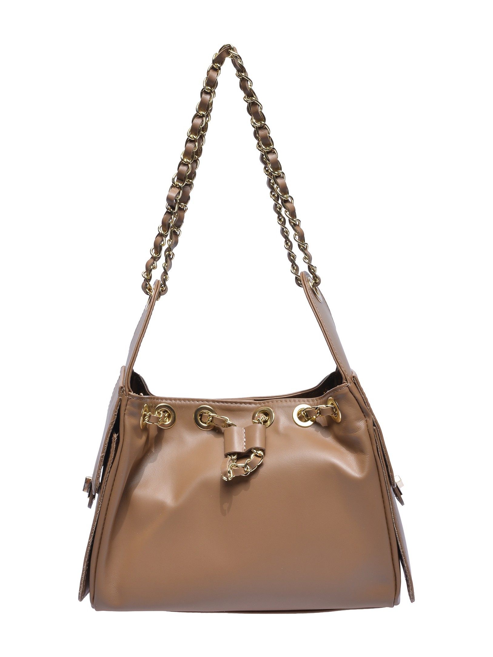 Anna Luchini Beige Rundleer Tas