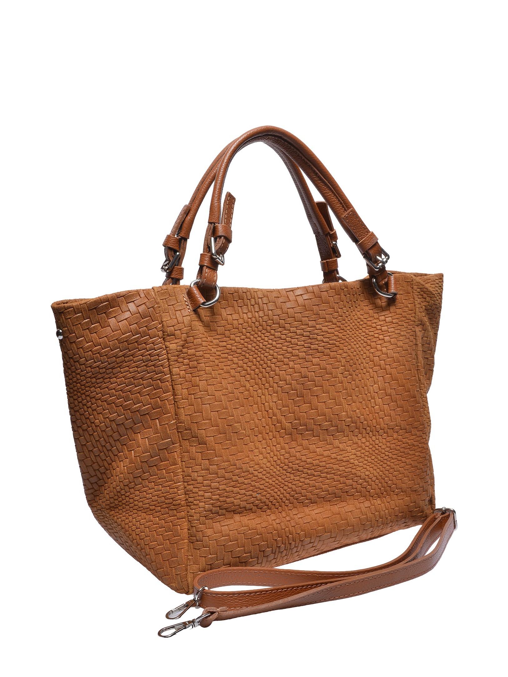 Roberta M COGNAC Koläder shoppingväskor & totes dam – bild 2
