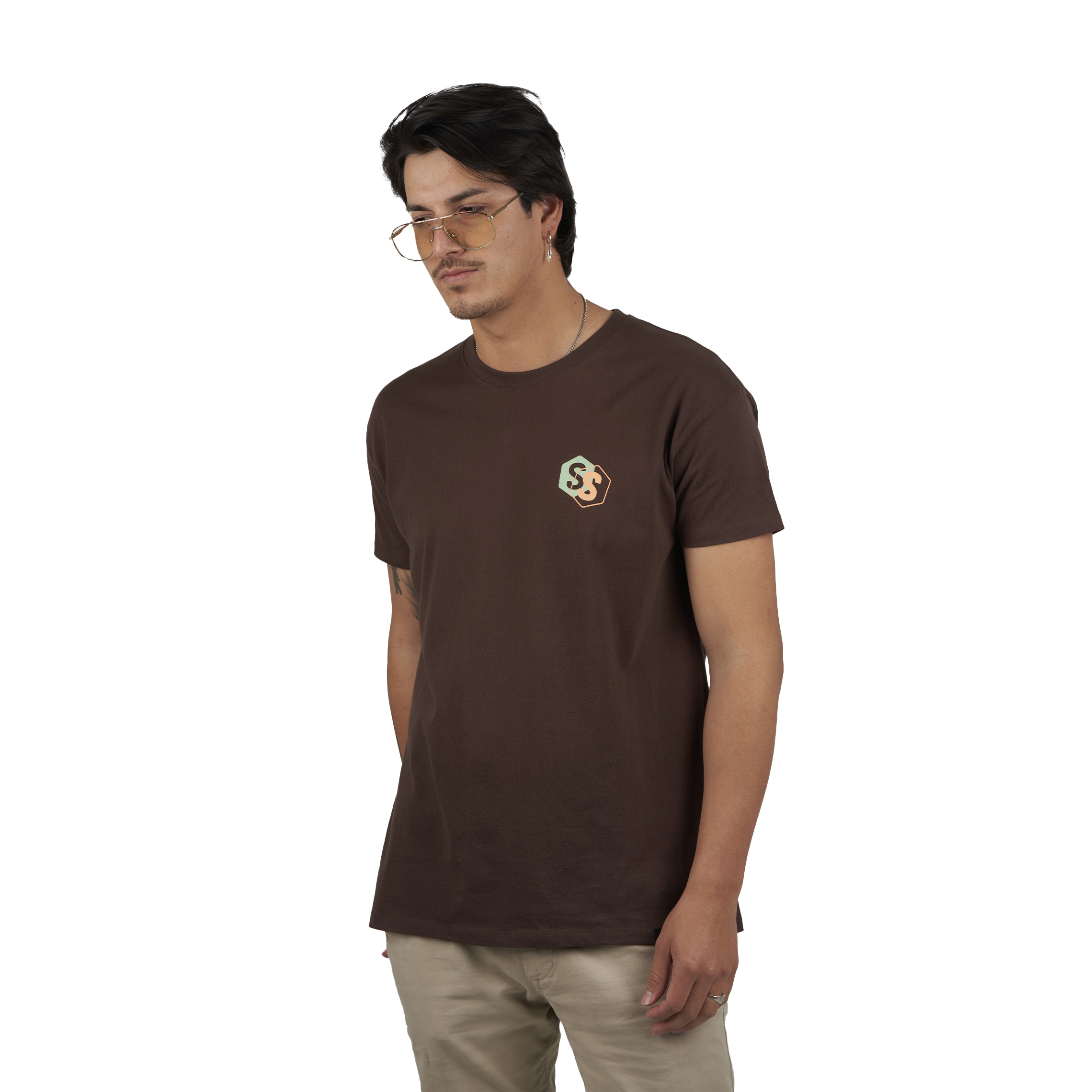Korte mouw t-shirt met ronde hals Born To Be SPRBCA-2202 man