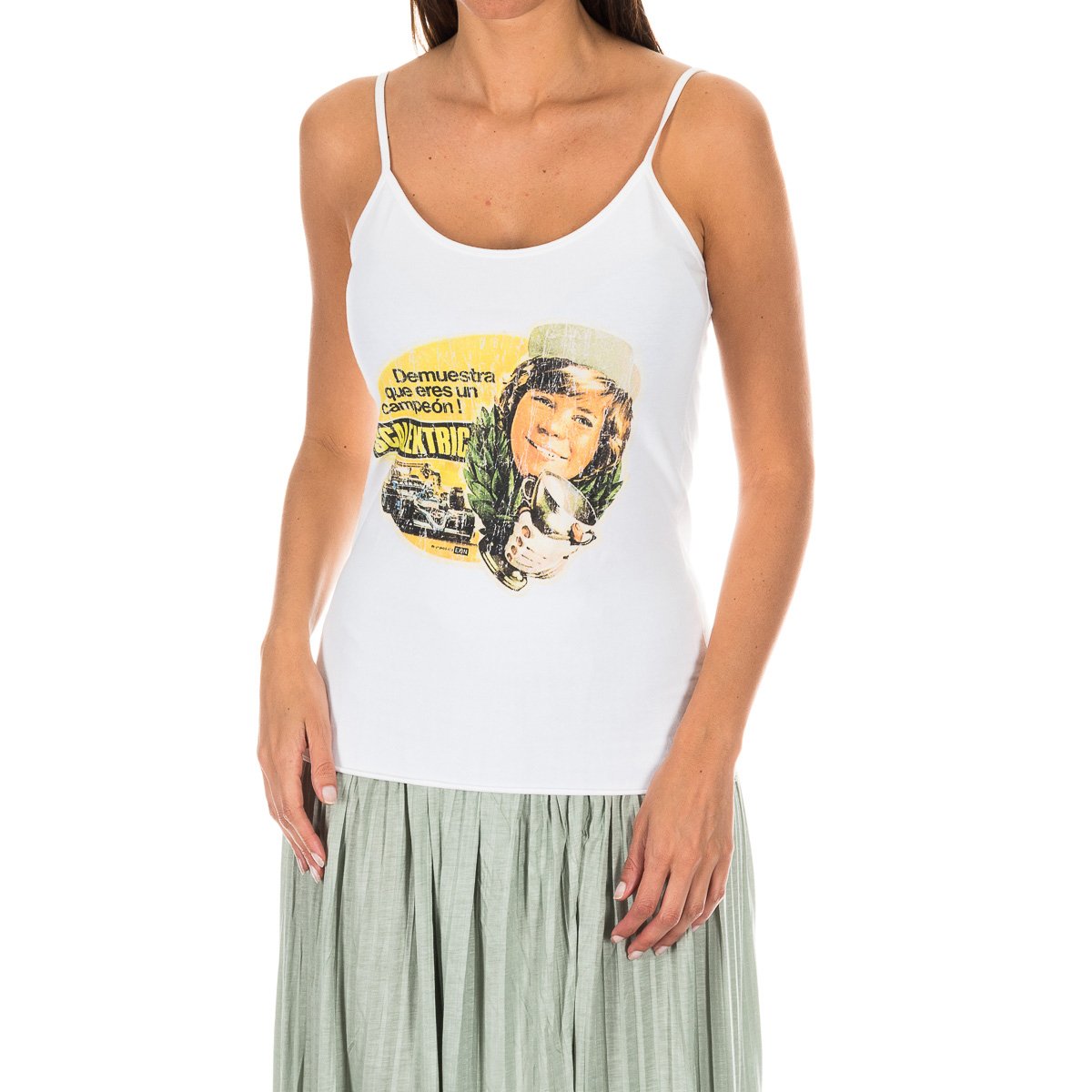 Dunne tanktop met ronde hals ADM0027 vrouw