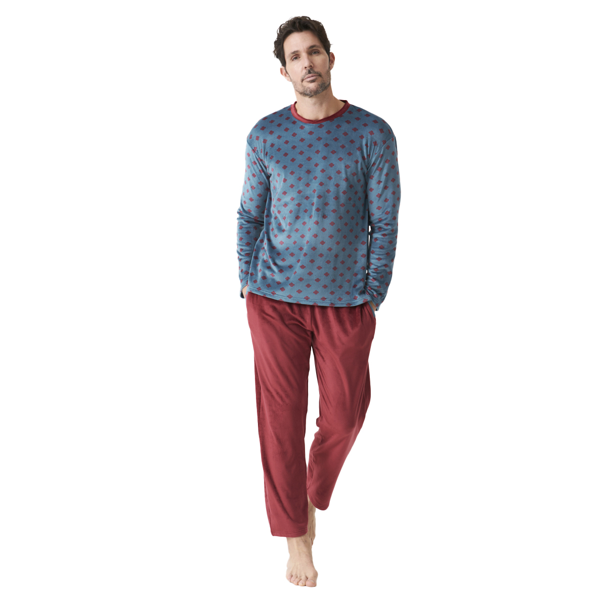 Långärmad pyjamas för män JJBDP5401