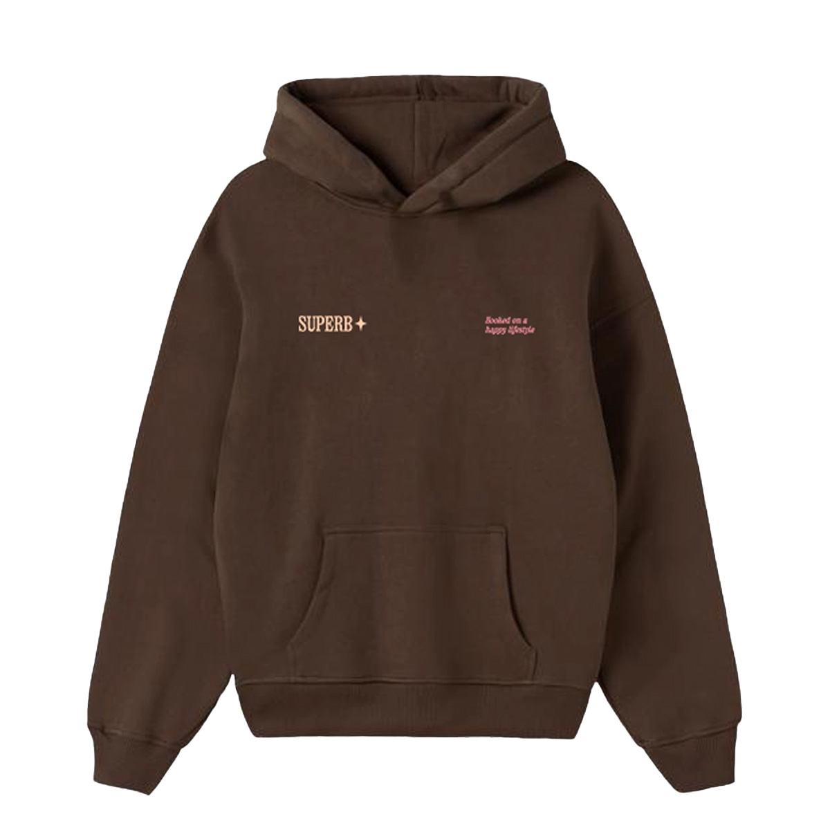 Noem me geen baby Hoodie Geborsteld Oversize Bruin SUPERB vrouw