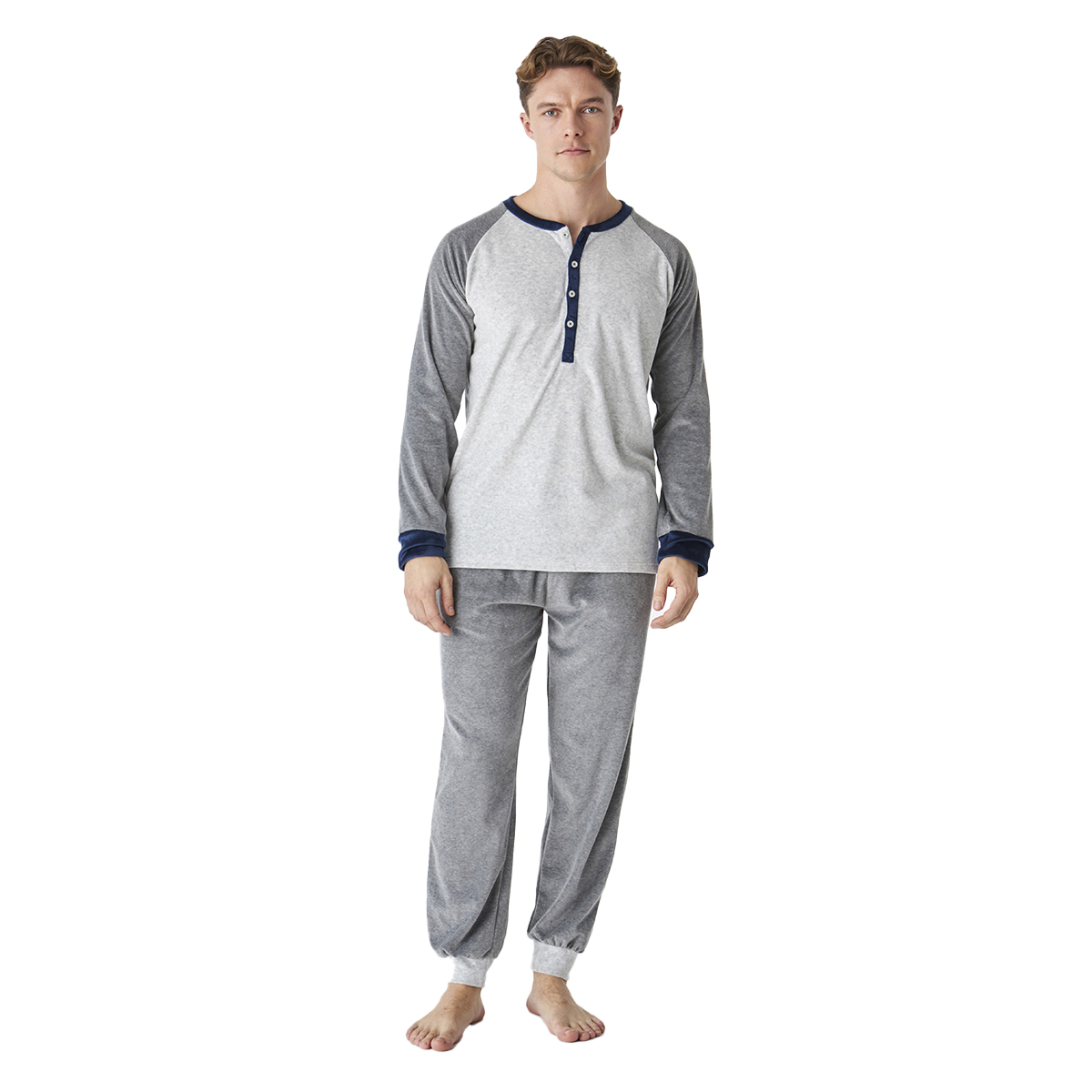 Vinterpyjamas långärmad sammet JJBEP5302 herr