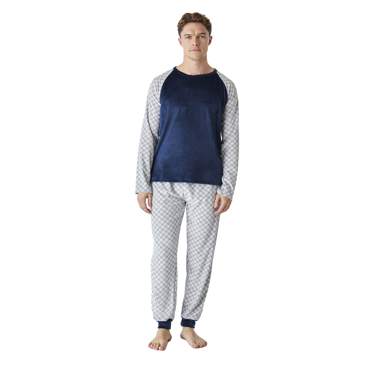Vinterpyjamas långärmad sammet JJBEP5301 herr