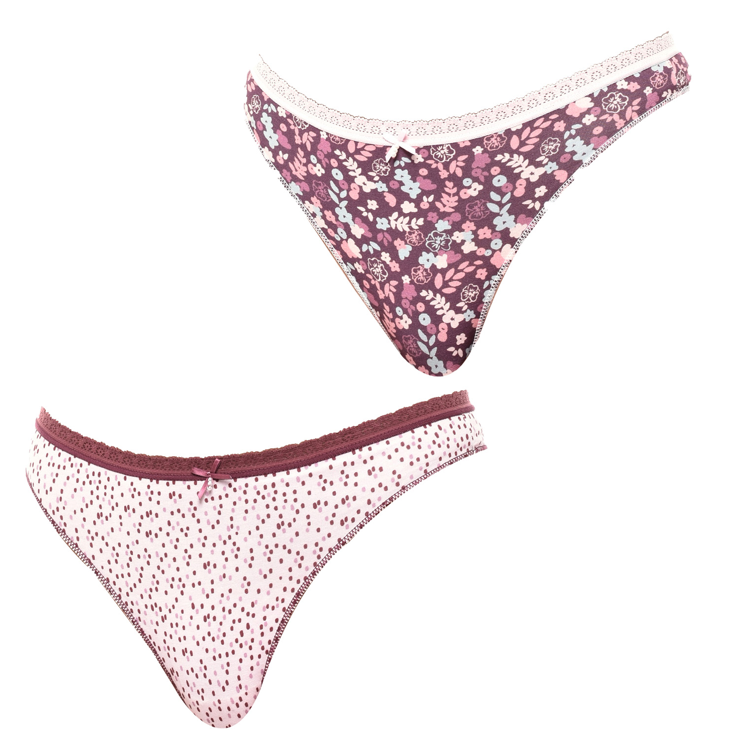 Set van 2 Coquettes Katoenen Strings 1030787 voor dames