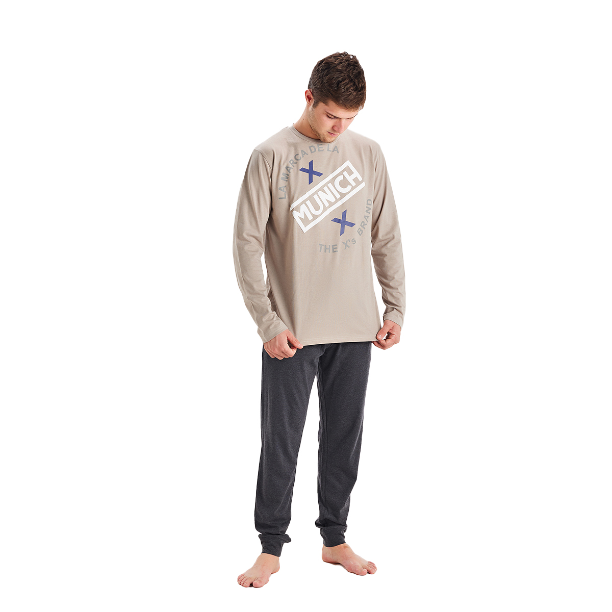 Vinterpyjamas långärmad rund hals MU1 herr