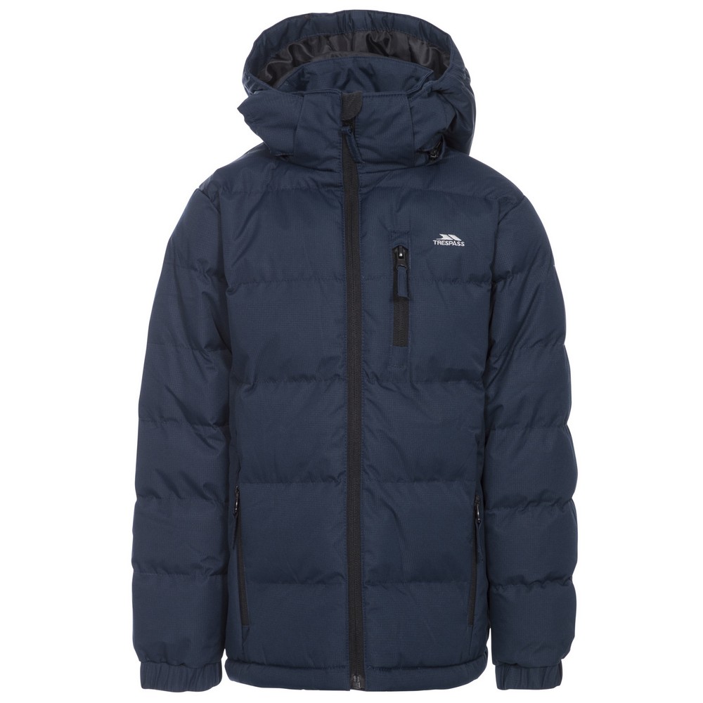 Trespass (11/12, Navy) Boys Tuff Hooded Jacket - Image 3