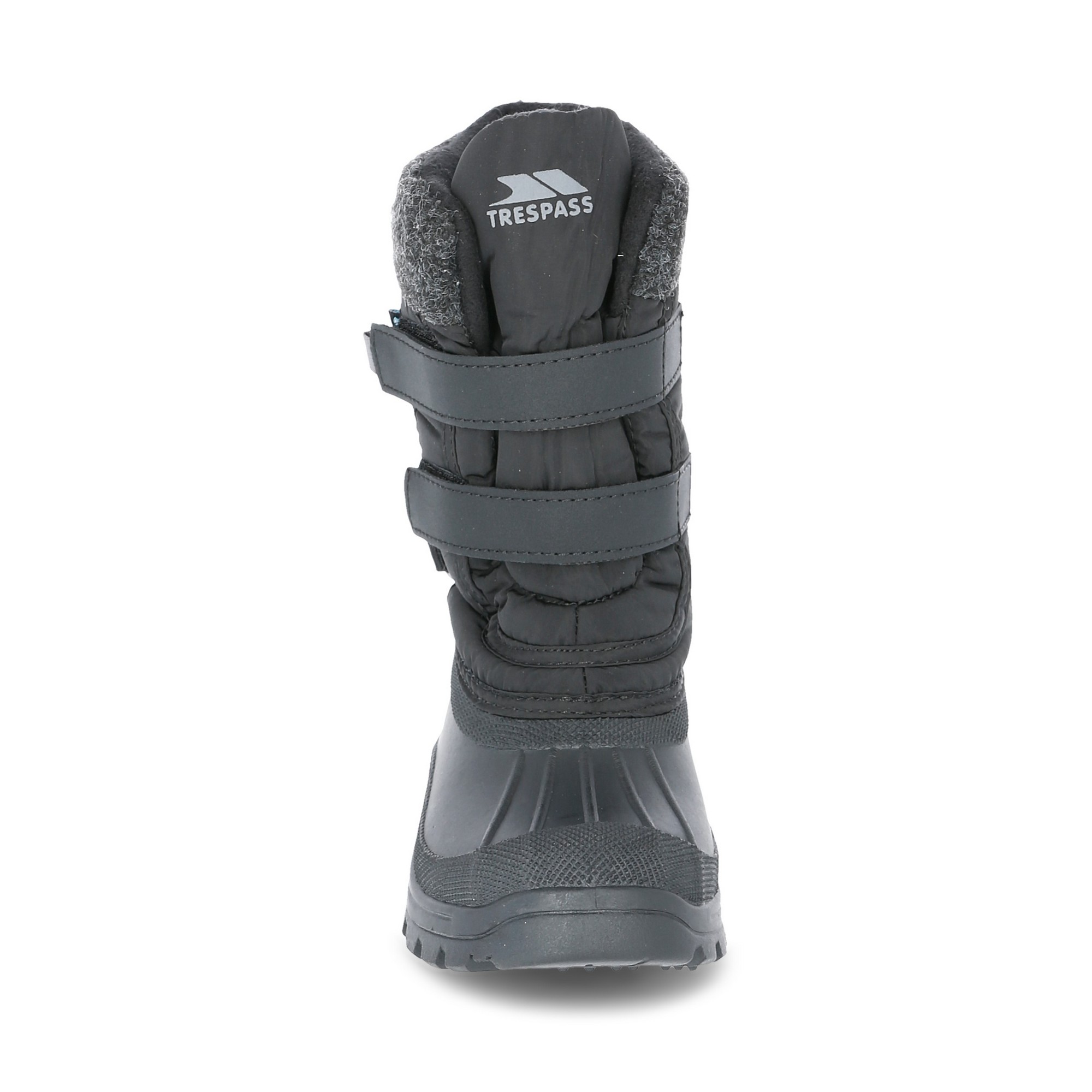 Trespass Childrens Boys Strachan II Waterproof Touch Fastening Snow Boots - Black - Size UK 3 Infant