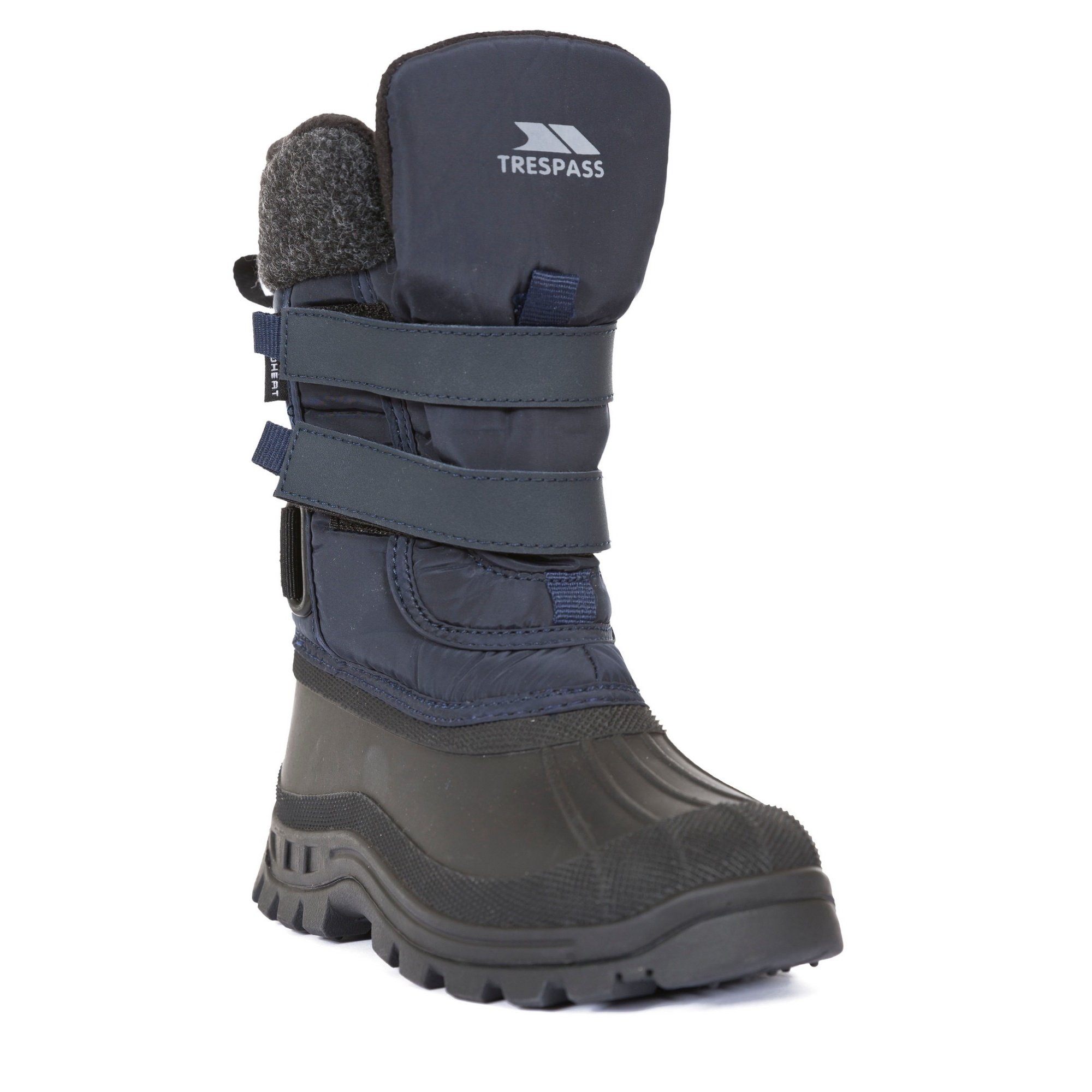 Trespass Childrens Boys Strachan II Waterproof Touch Fastening Snow Boots (Navy) - Size UK 3 Infant