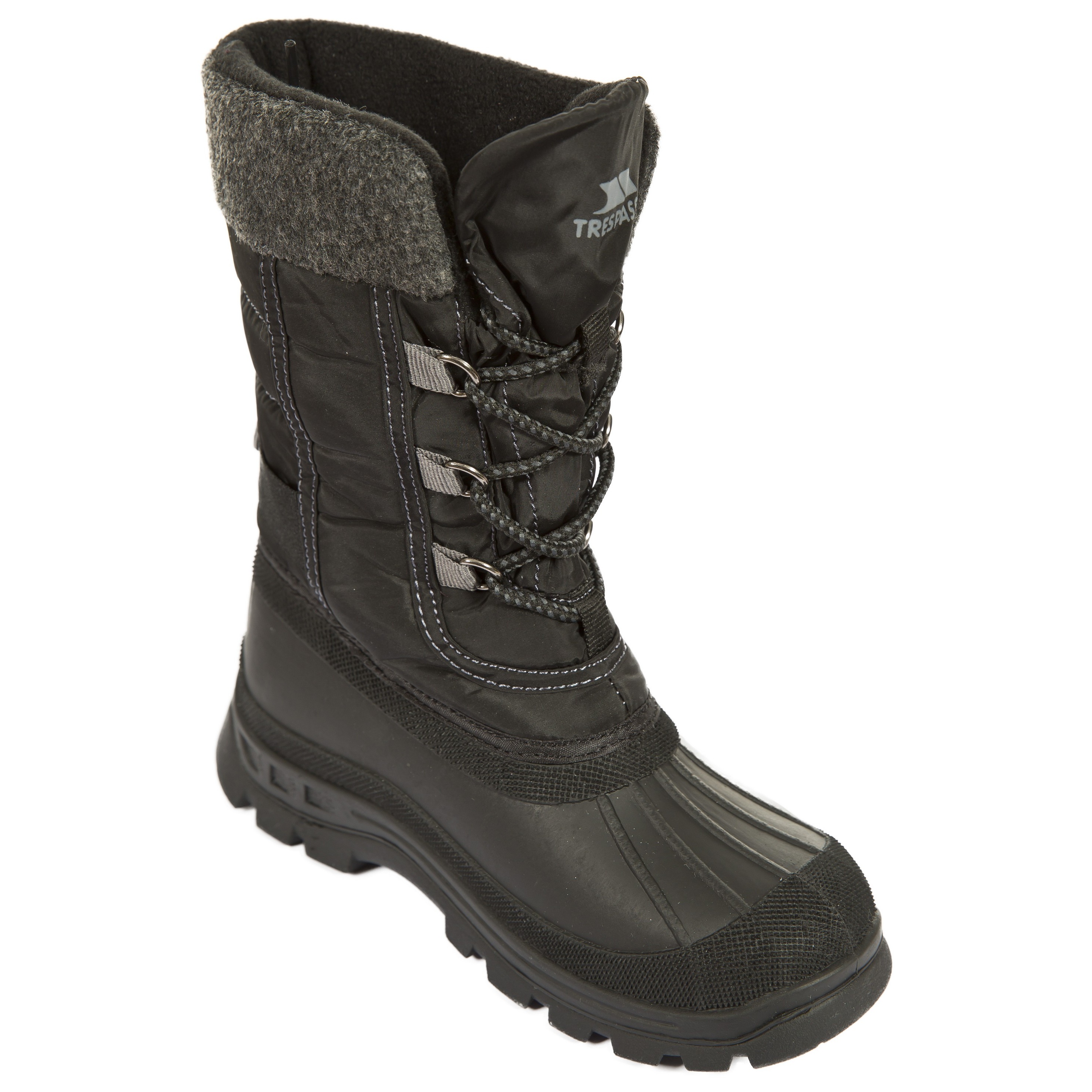 Trespass Youths Boys Strachan Snow Boots - Black - Size UK 5 Infant