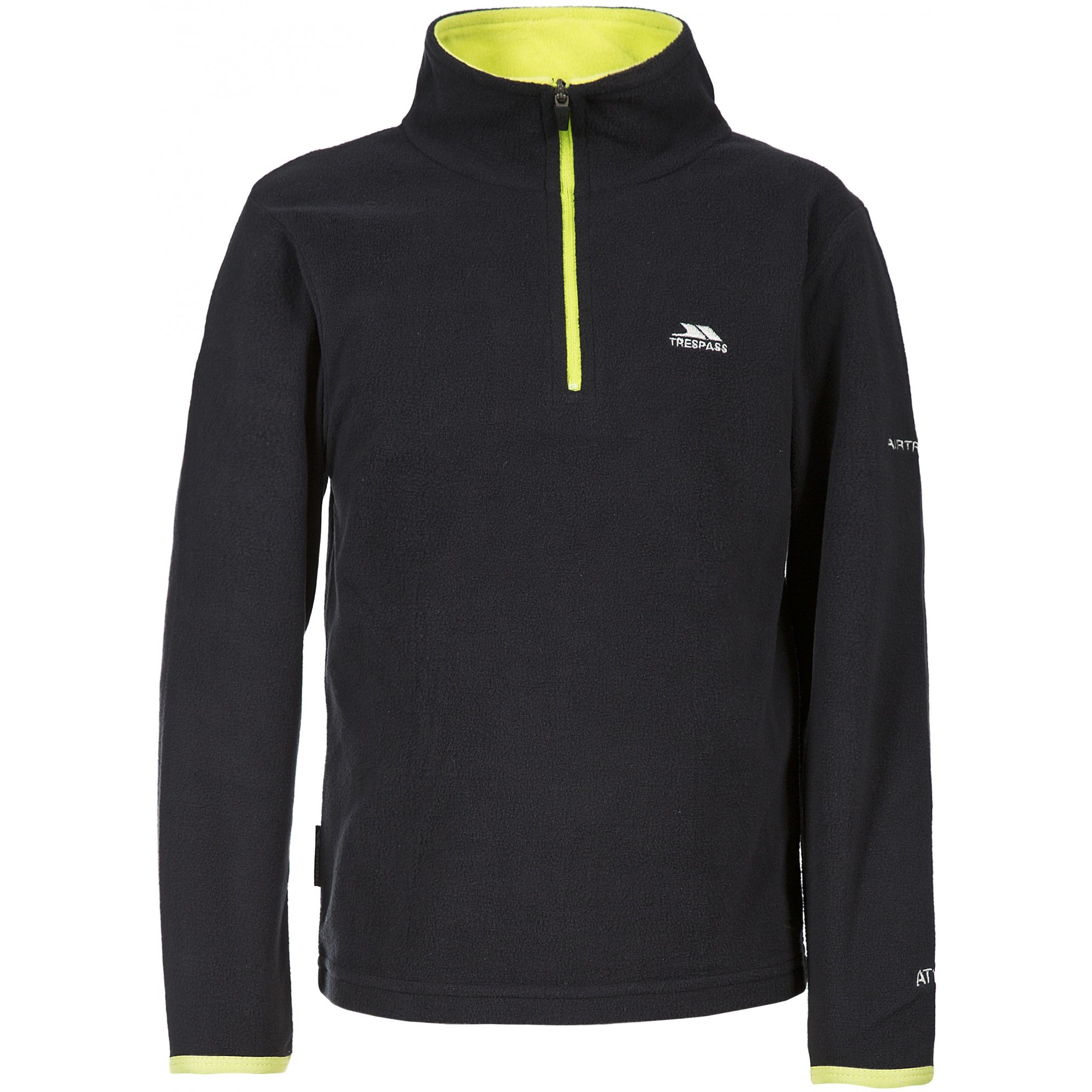 Trespass - Jongens Etto Half Zip Fleece Sweater (Zwart)