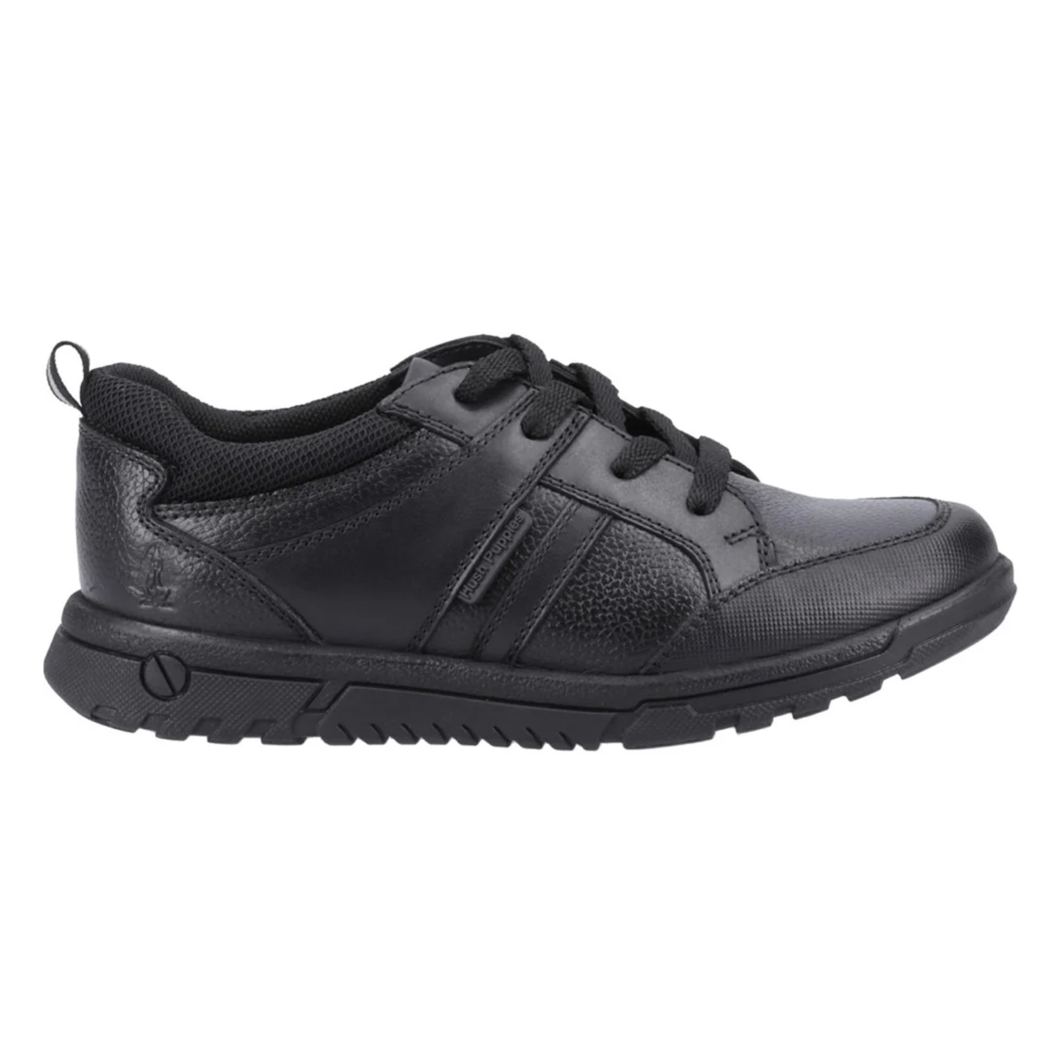 Hush Puppies Jongens Steven Leren Schoolschoenen (Zwart)
