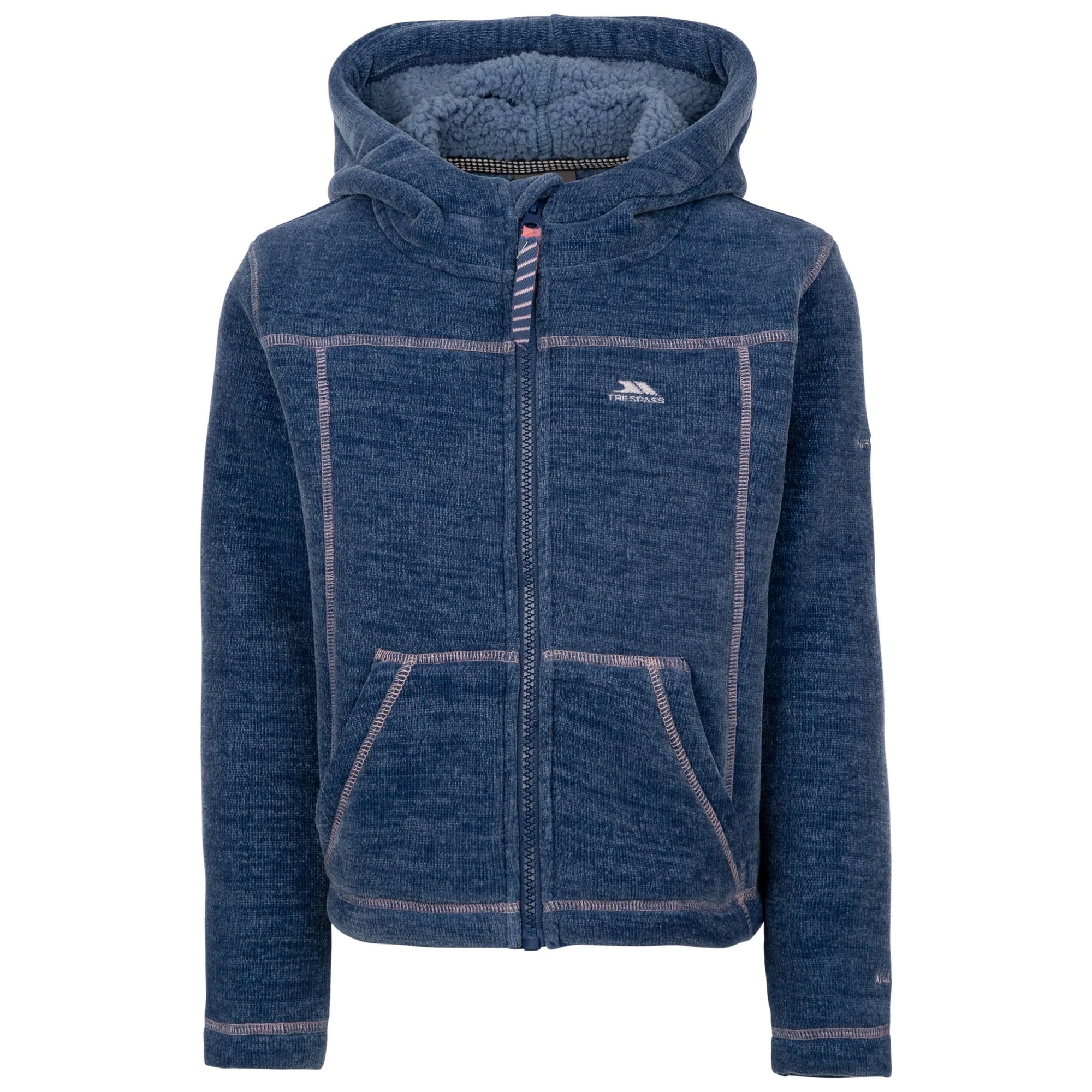 Trespass Meisjes Cossie Fleece Jas (Denim Blauw)