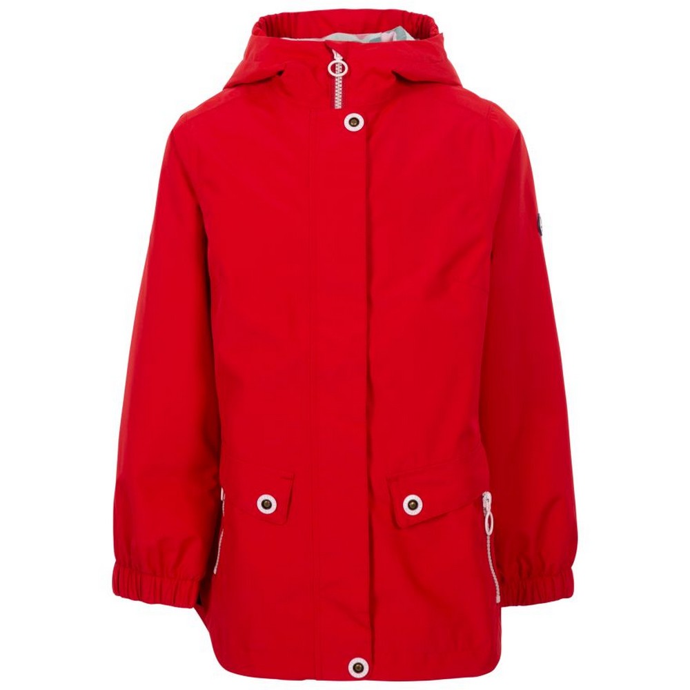 Trespass Girls Flourish TP75 Waterproof Jacket (Red) - Size 5-6Y