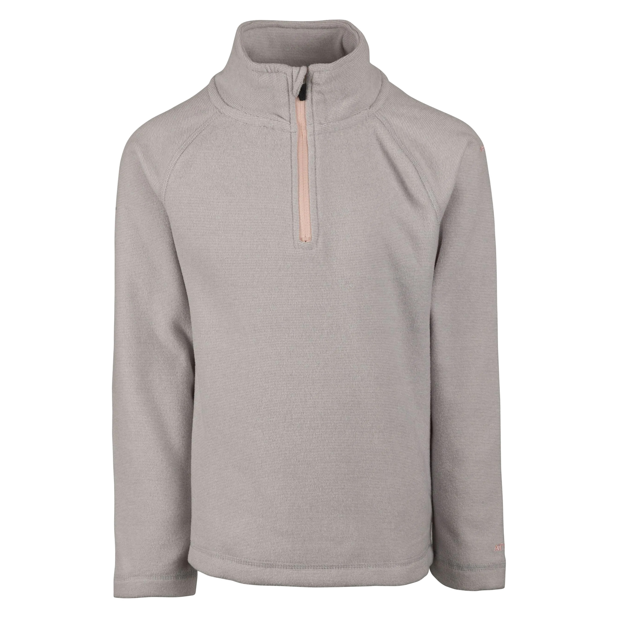 Trespass Girls Grey Childrens Meadows Fleece - Pale - 9-10 Years - Pale - 100% Polyester - Image 2