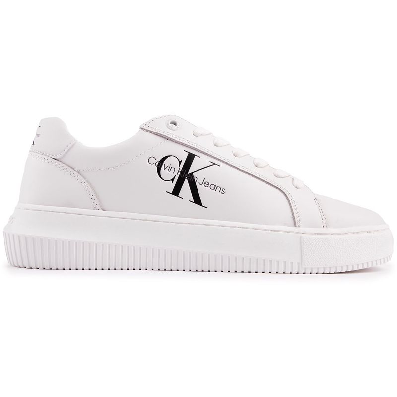 Calvin Klein , Sneakers, Female, White, 6 Uk, Polyester Sneaker With Contrasting Details And Logo Print - Image 3