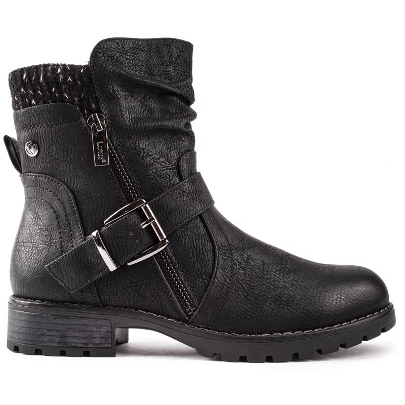 Lotus Womens Jemma Biker Boots - Black - Size UK 8