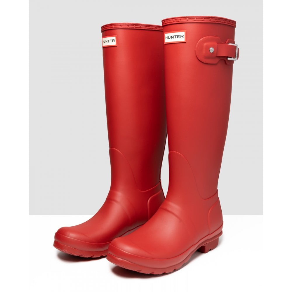 Hunter Womens Original Tall Classic Boots - Red Rubber - Size UK 7