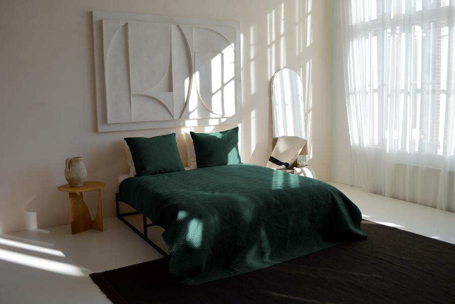 Zydante Home Bedsprei - Dark Green Layers