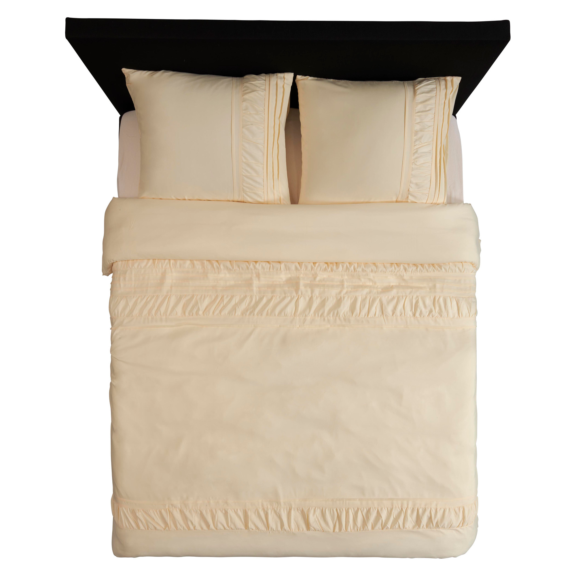Zydante Dekbedovertrek - Hotel Home Collection - – Microlinnen – Luxe Hotel Look – Ademend en Vochtregulerend – Comfortabel Beddengoed - Plymouth - Creme / 200x140