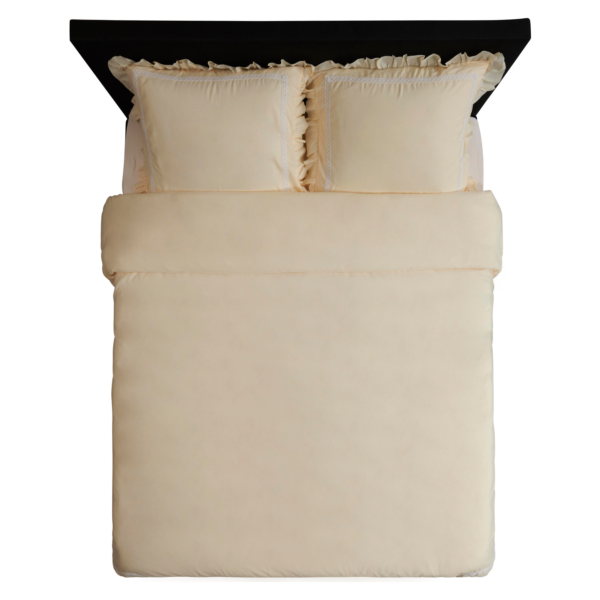Zydante Dekbedovertrek - Hotel Home Collection – Microlinnen – Luxe Hotel Look – Ademend en Vochtregulerend – Comfortabel Beddengoed - Dorothy - Creme / 200x140