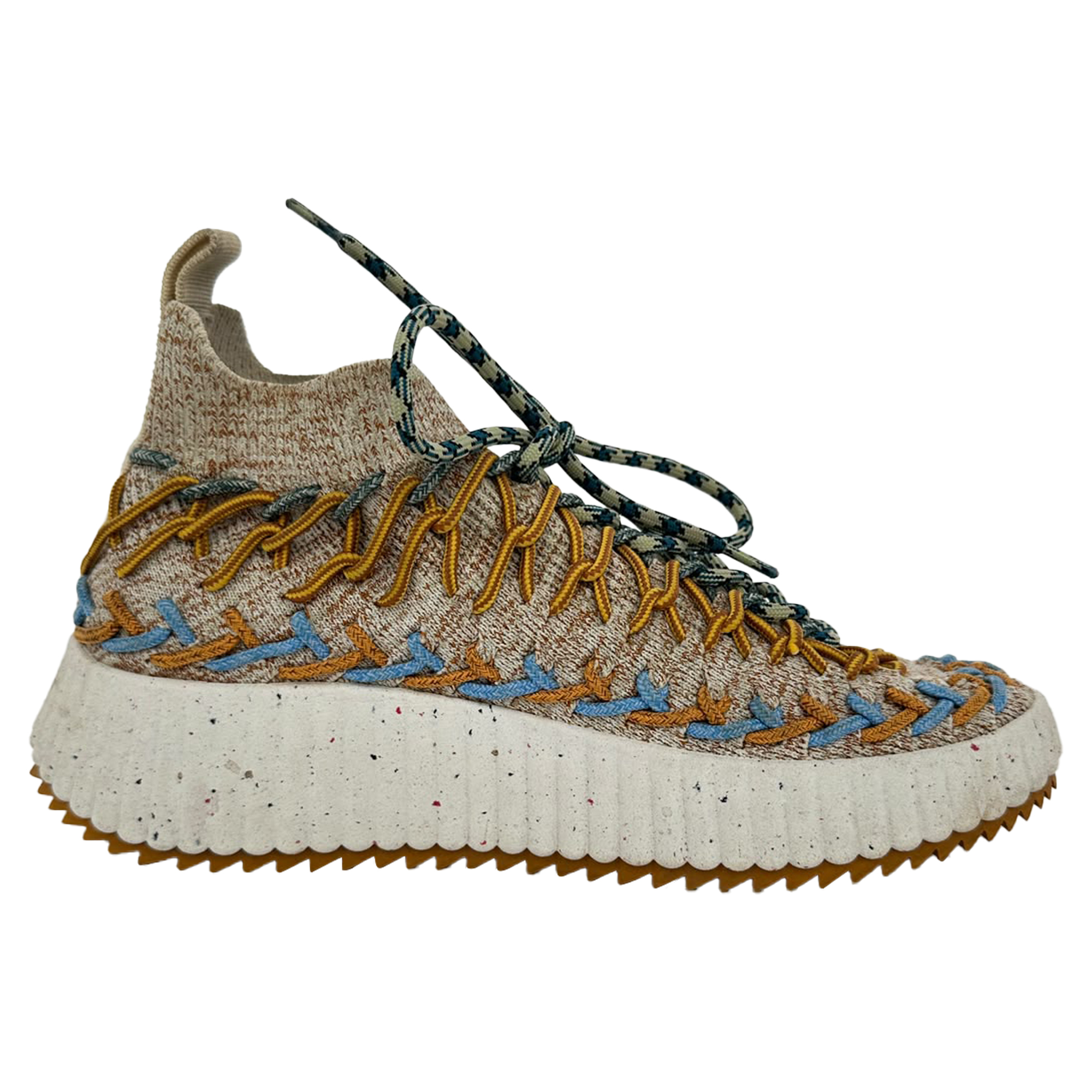 Chloe Pre-owned Womens Chloé Nama Sock Sneakers in Multicolor Cotton – Multicolour