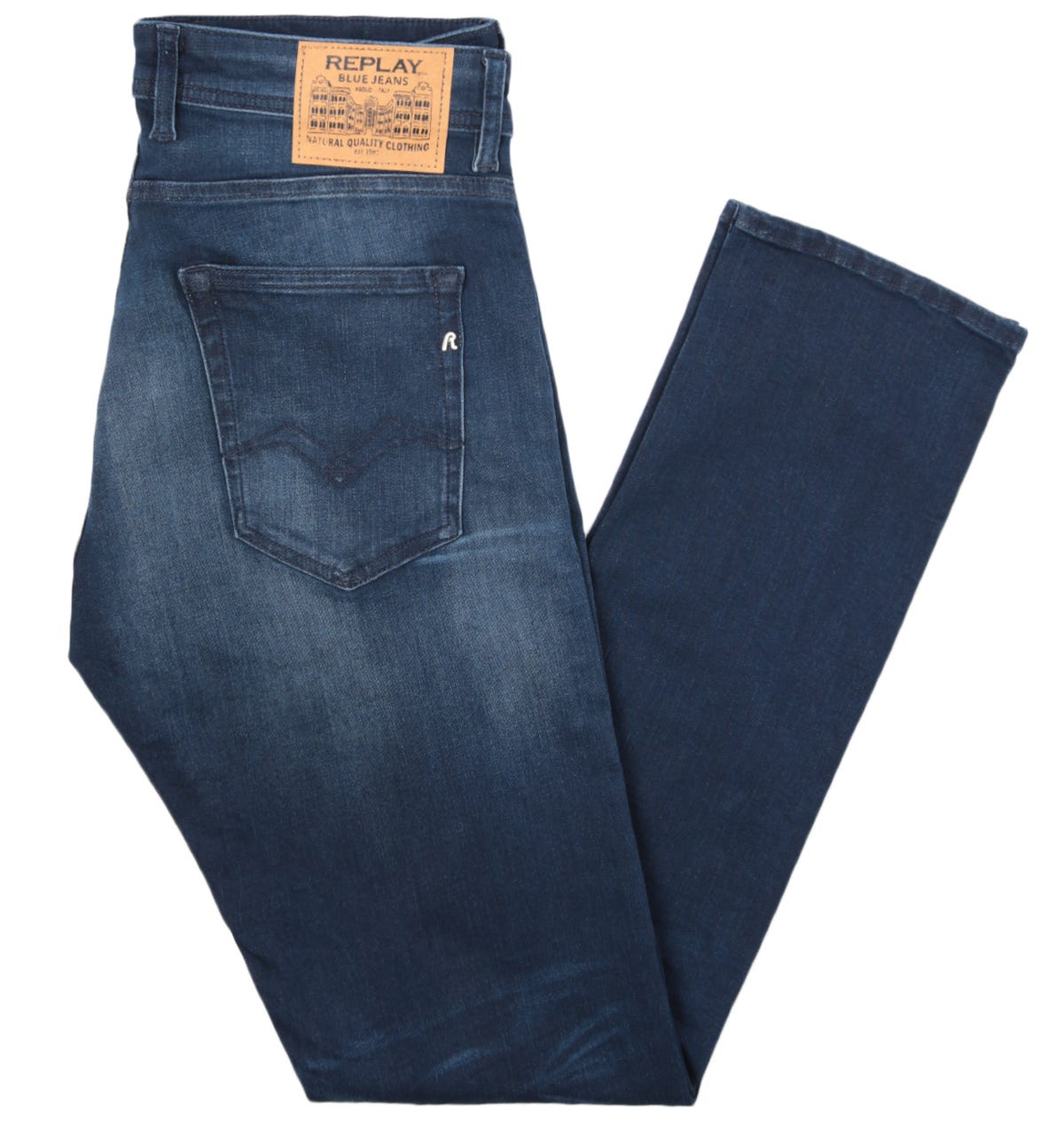 Replay Grover Straight Jeans, Dark Indigo - 36W x 32L - Image 3