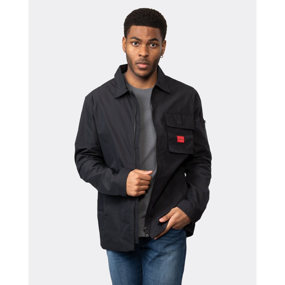 HUGO Emmond Overshirt, Zwart