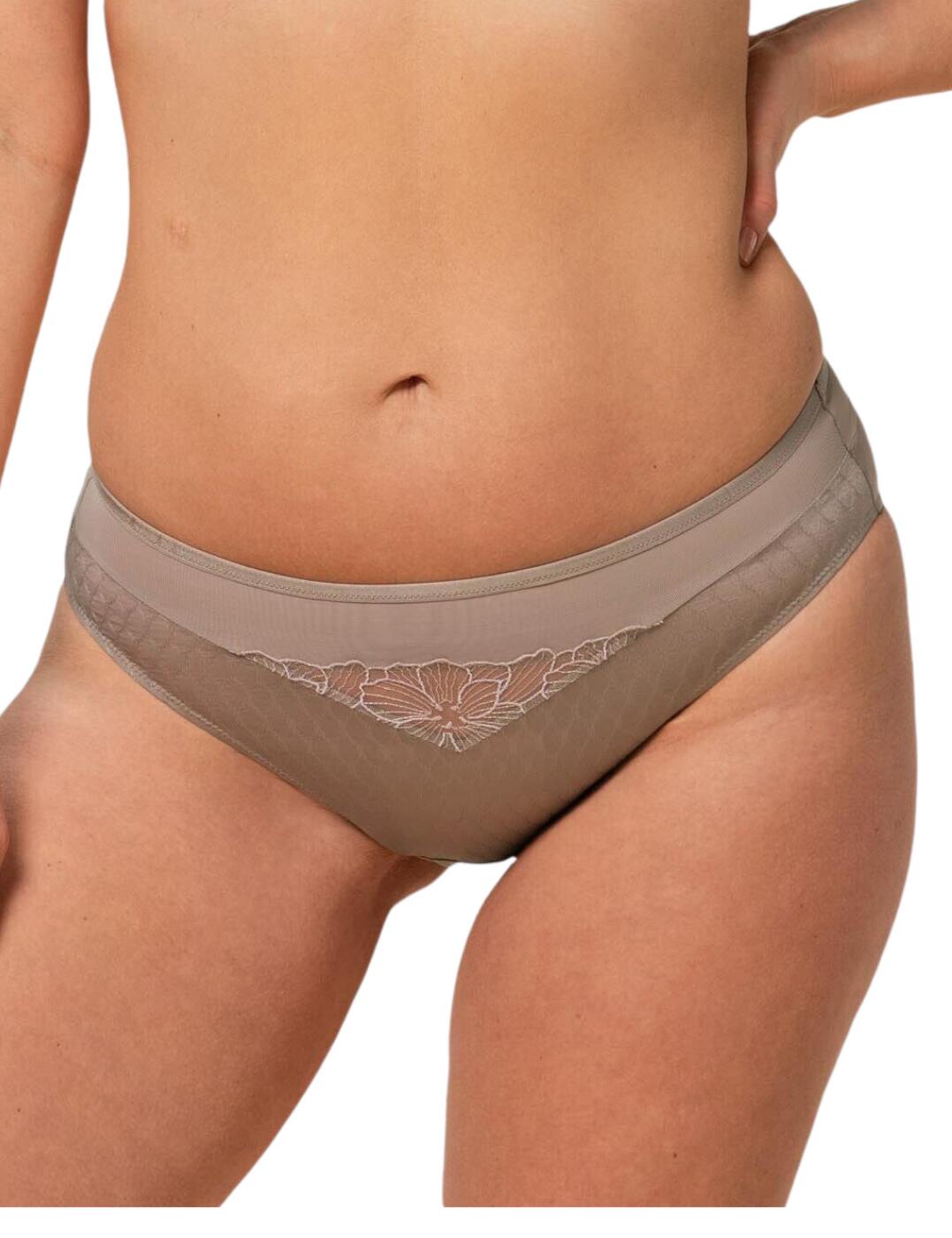 Triumph Womens Azalea Florale Tai Brief – Grey Polyamide – Size 3XL