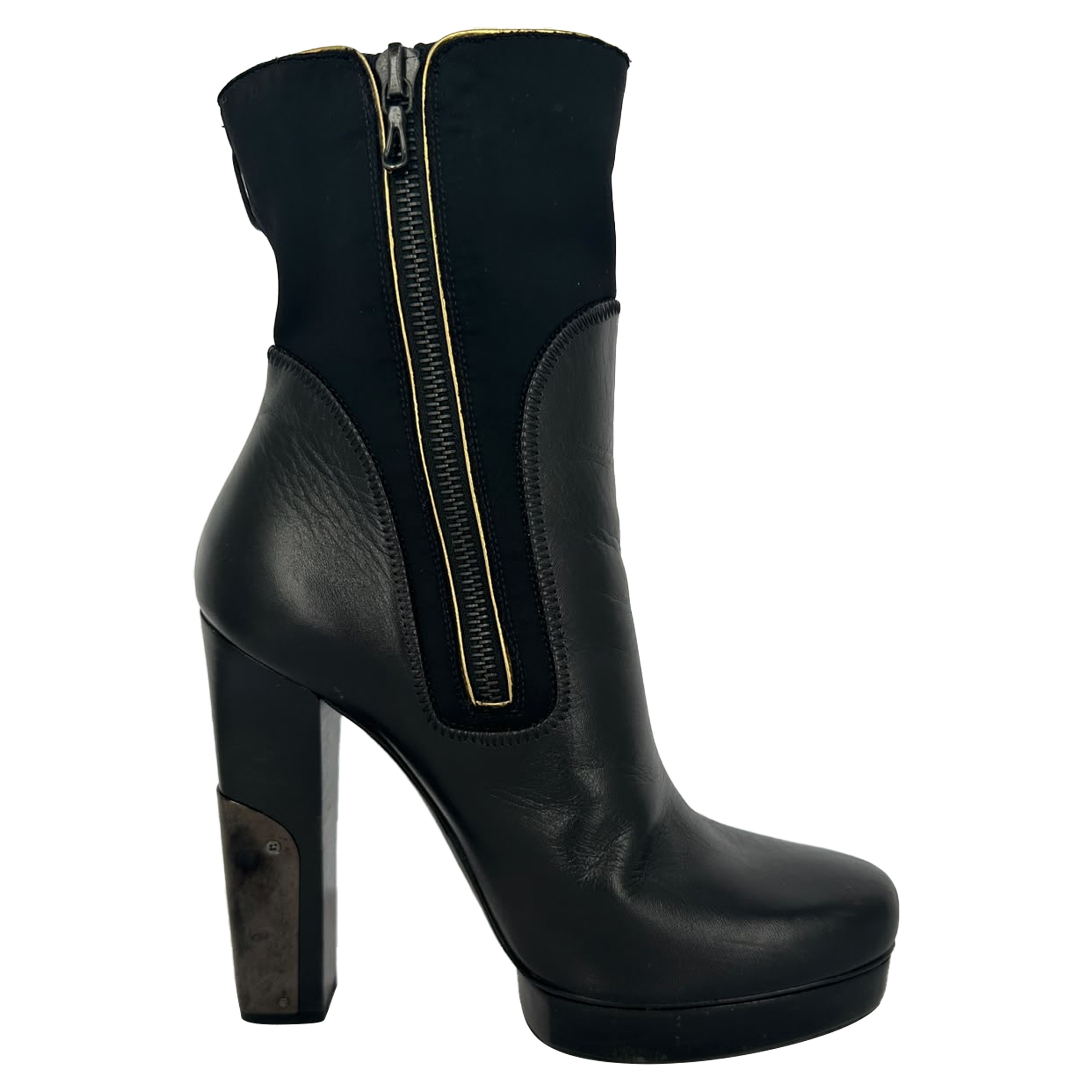 Lanvin enkellaarsjes van zwart leer