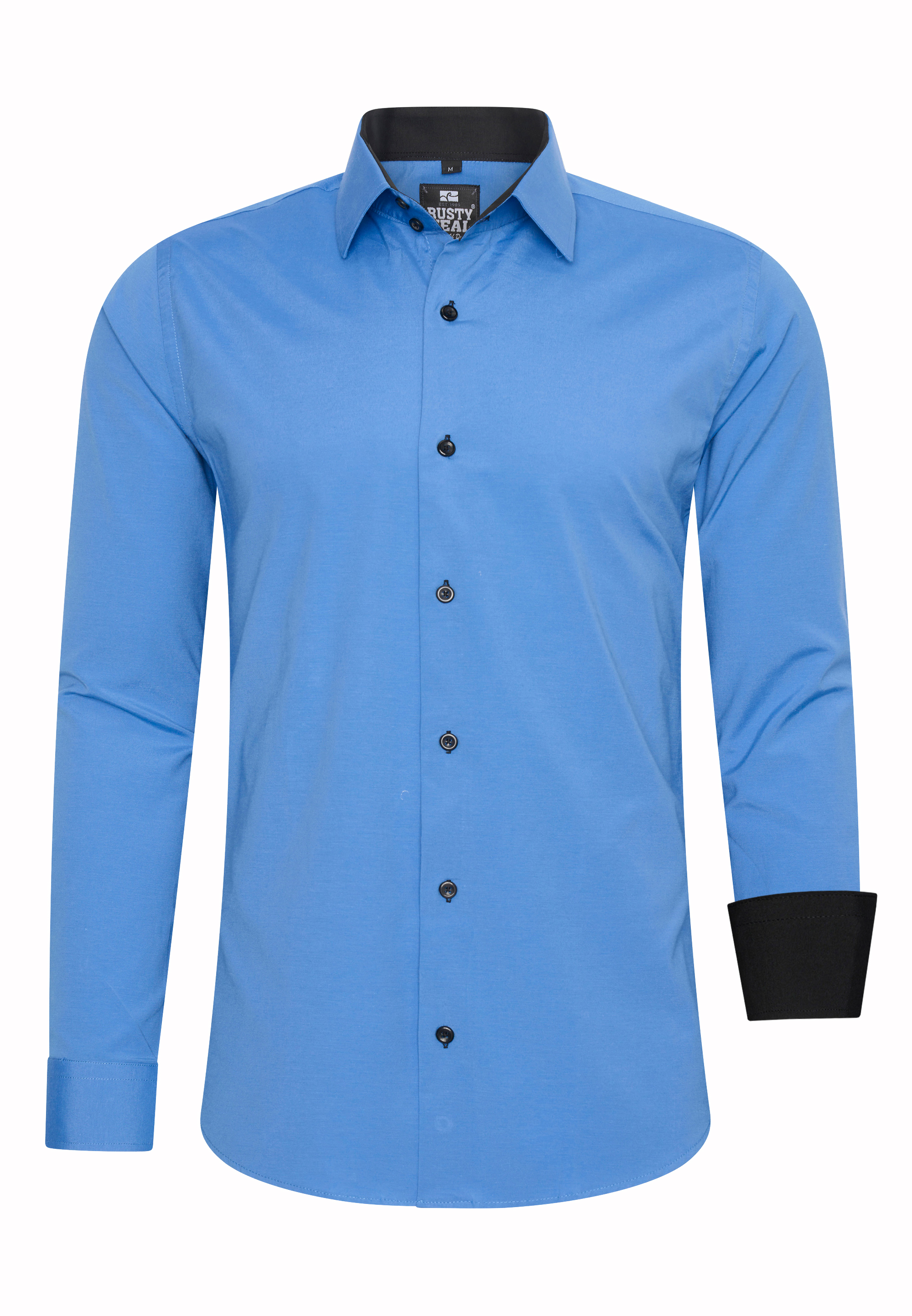 Rusty Neal Overhemden Overhemd Slim Fit Blauw