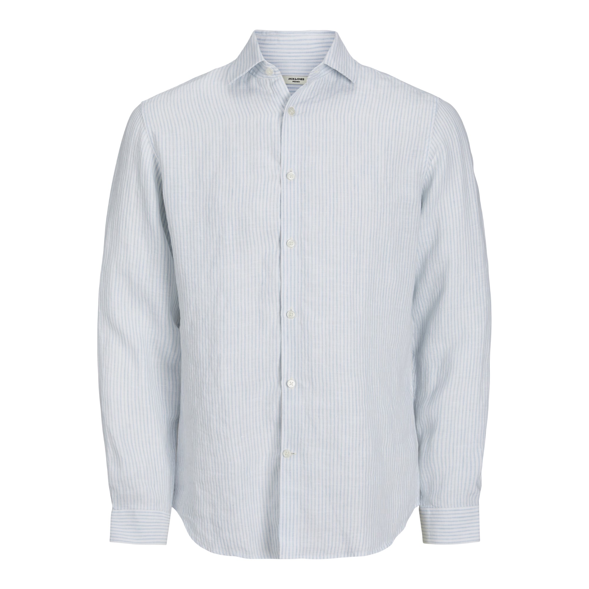 Jack & Jones Overhemden Parker Linen Stripe  Blauw