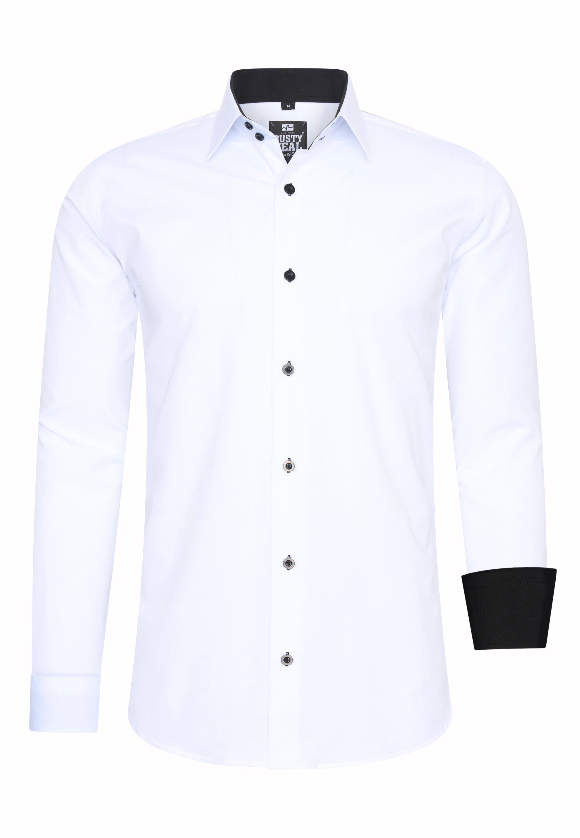 Rusty Neal Overhemden Overhemd Slim Fit Wit