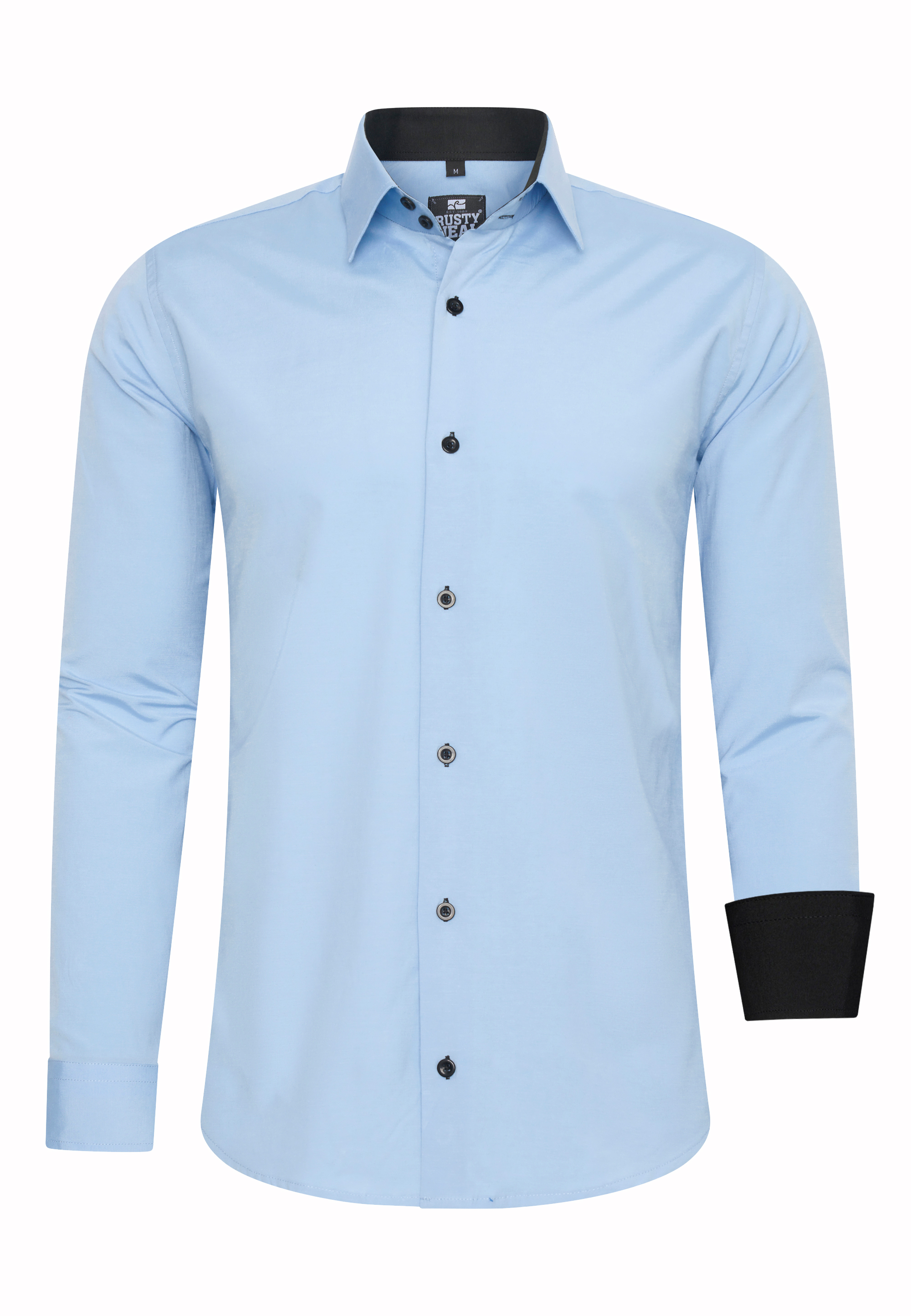 Rusty Neal Overhemden Overhemd Slim Fit Blauw