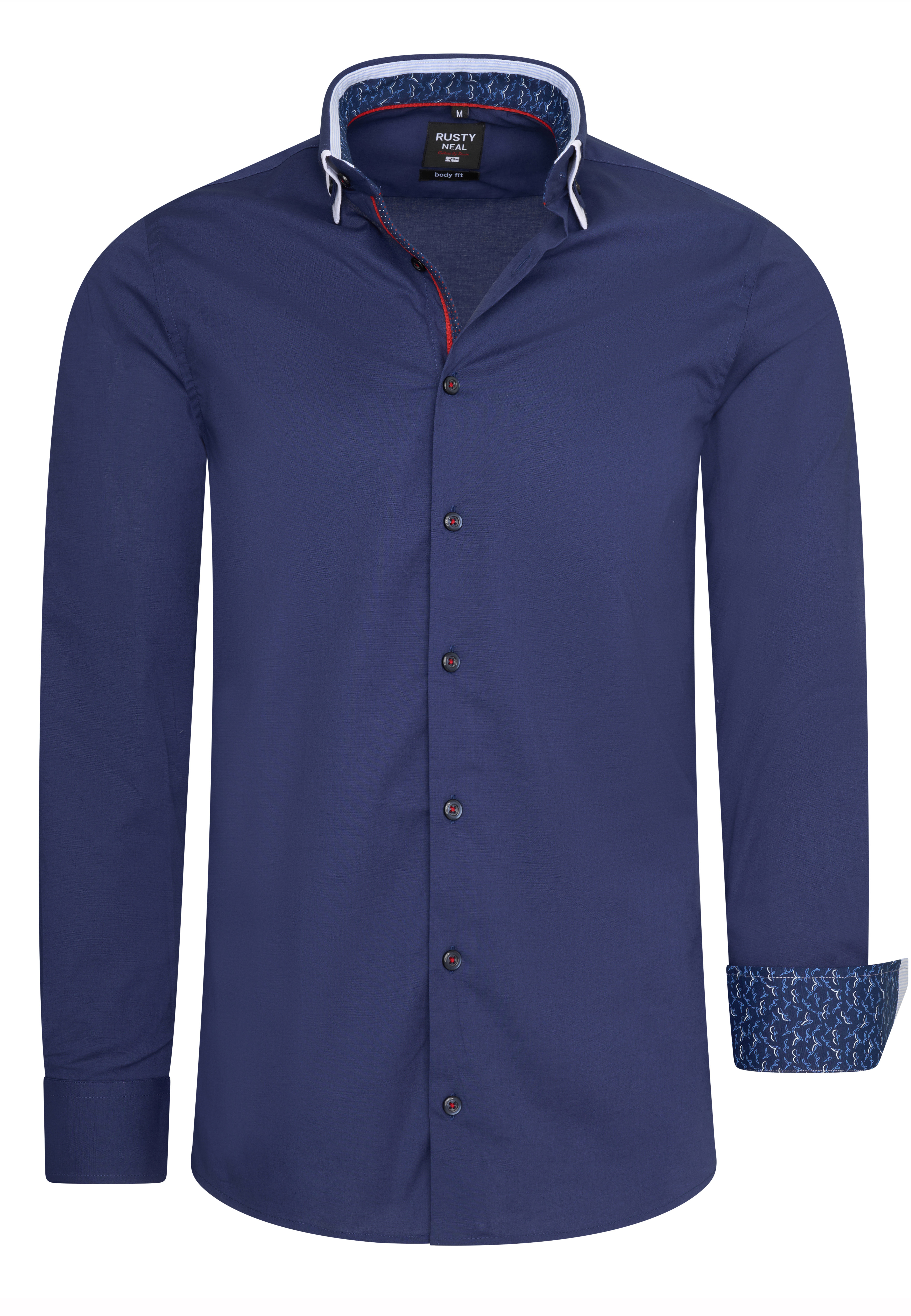 Rusty Neal Overhemden Overhemd Regular Fit Blauw
