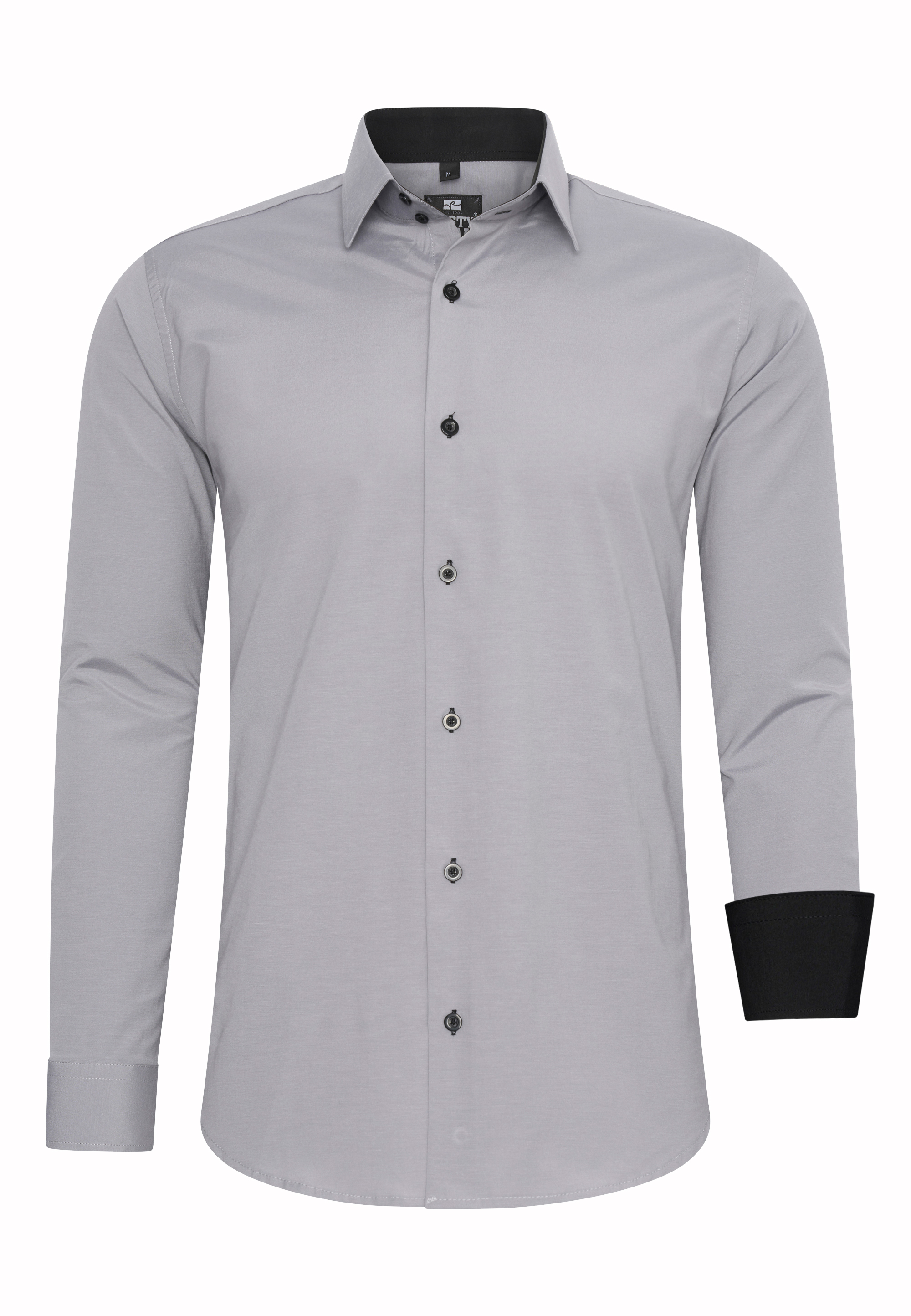 Rusty Neal Overhemden Overhemd Slim Fit Grijs