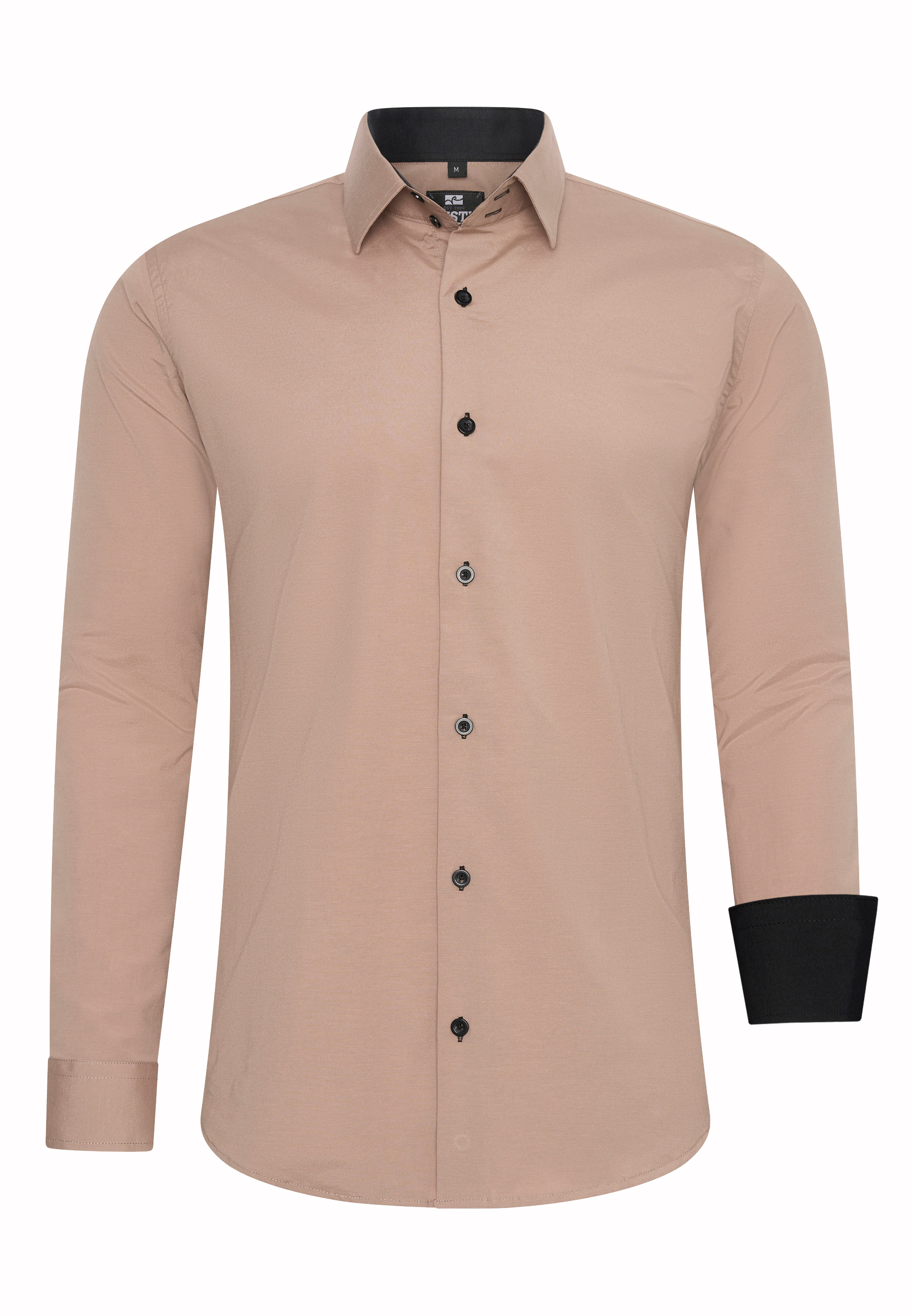 Rusty Neal Overhemden Overhemd Slim Fit Beige