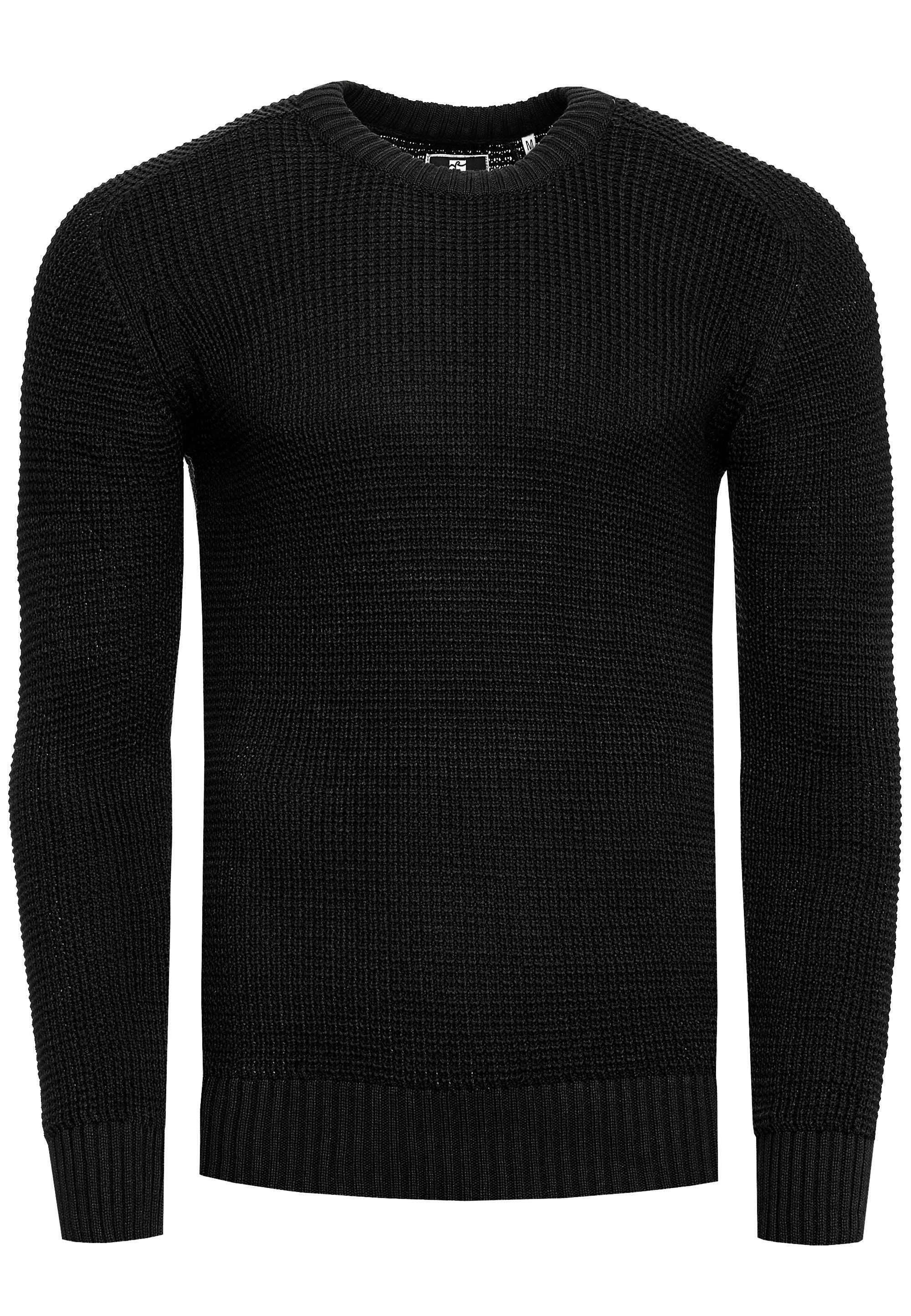 Rusty Neal Trui Casual Fit Trui Zwart