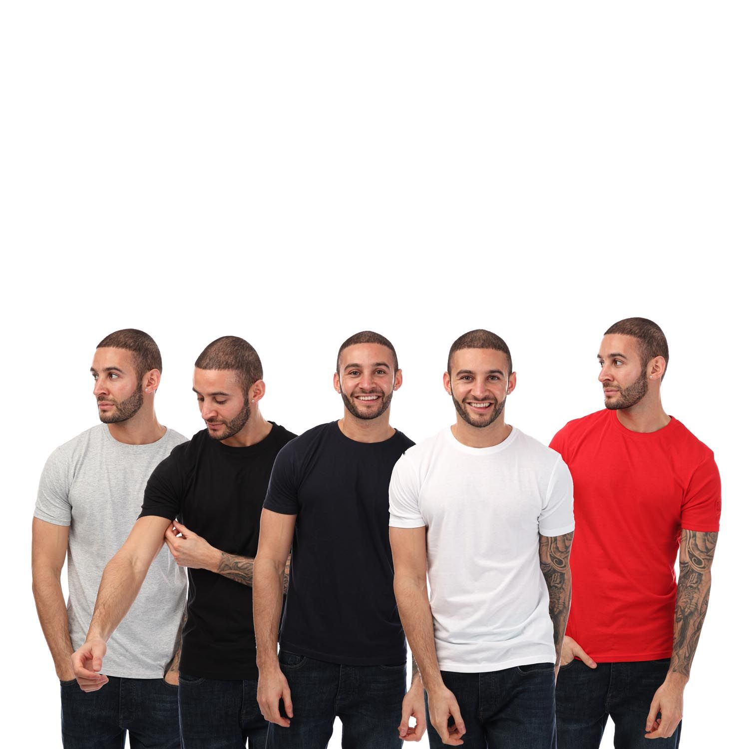 End Of Line Men's Duck And Cover Errington Pack A T-Shirt 5Pk - S - Image 4