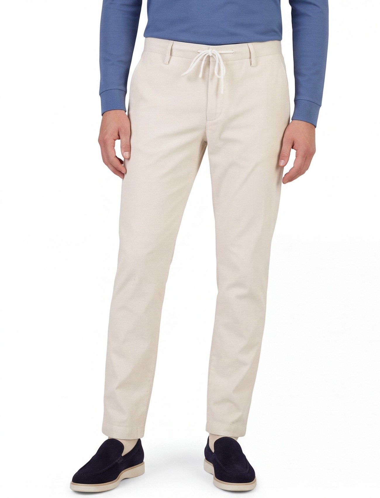 Chino elastische band Alberto jump beige slim fit