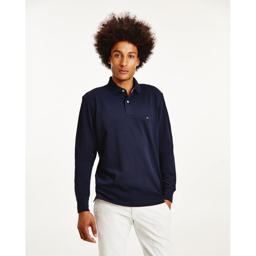 Tommy Hilfiger Men's 1985 Long Sleeve Polo Shirt - Navy Blue - XL - Image 4