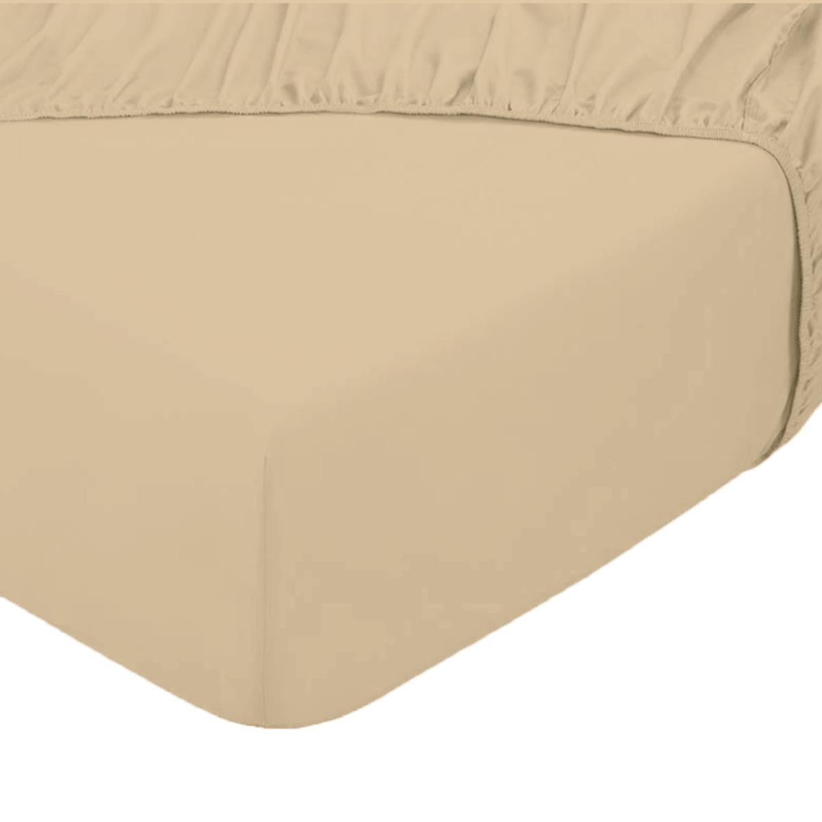 Dubbel Jersey Topper Hoeslaken - Zand