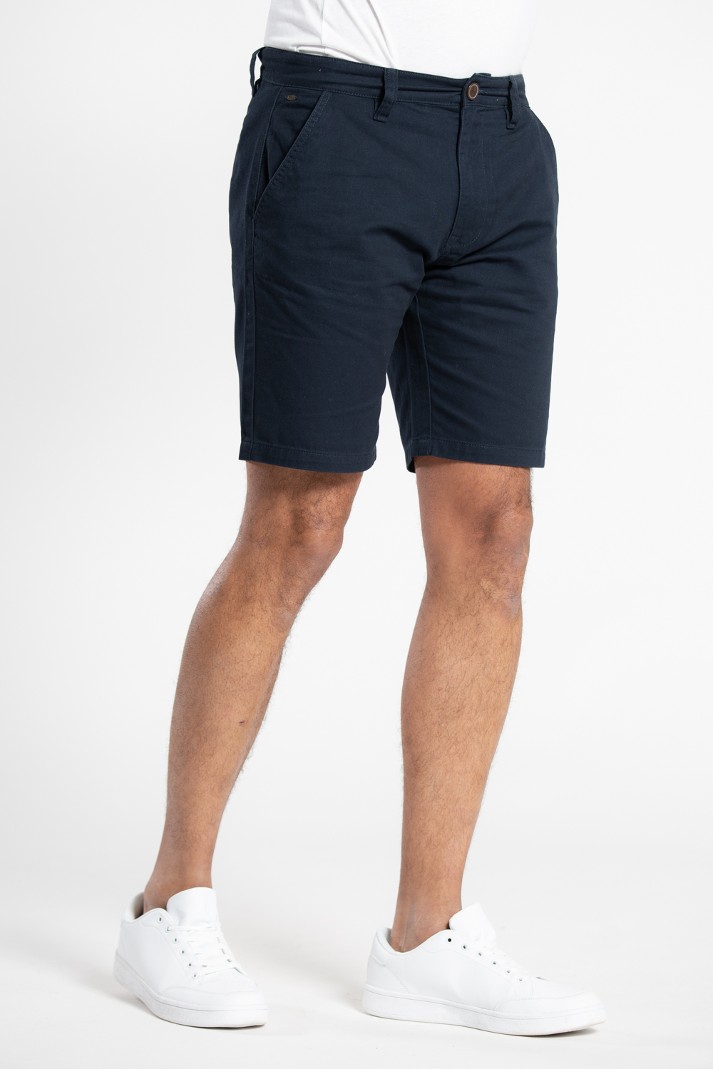 Tokyo Laundry Navy Cotton Chino Shorts - Image 2