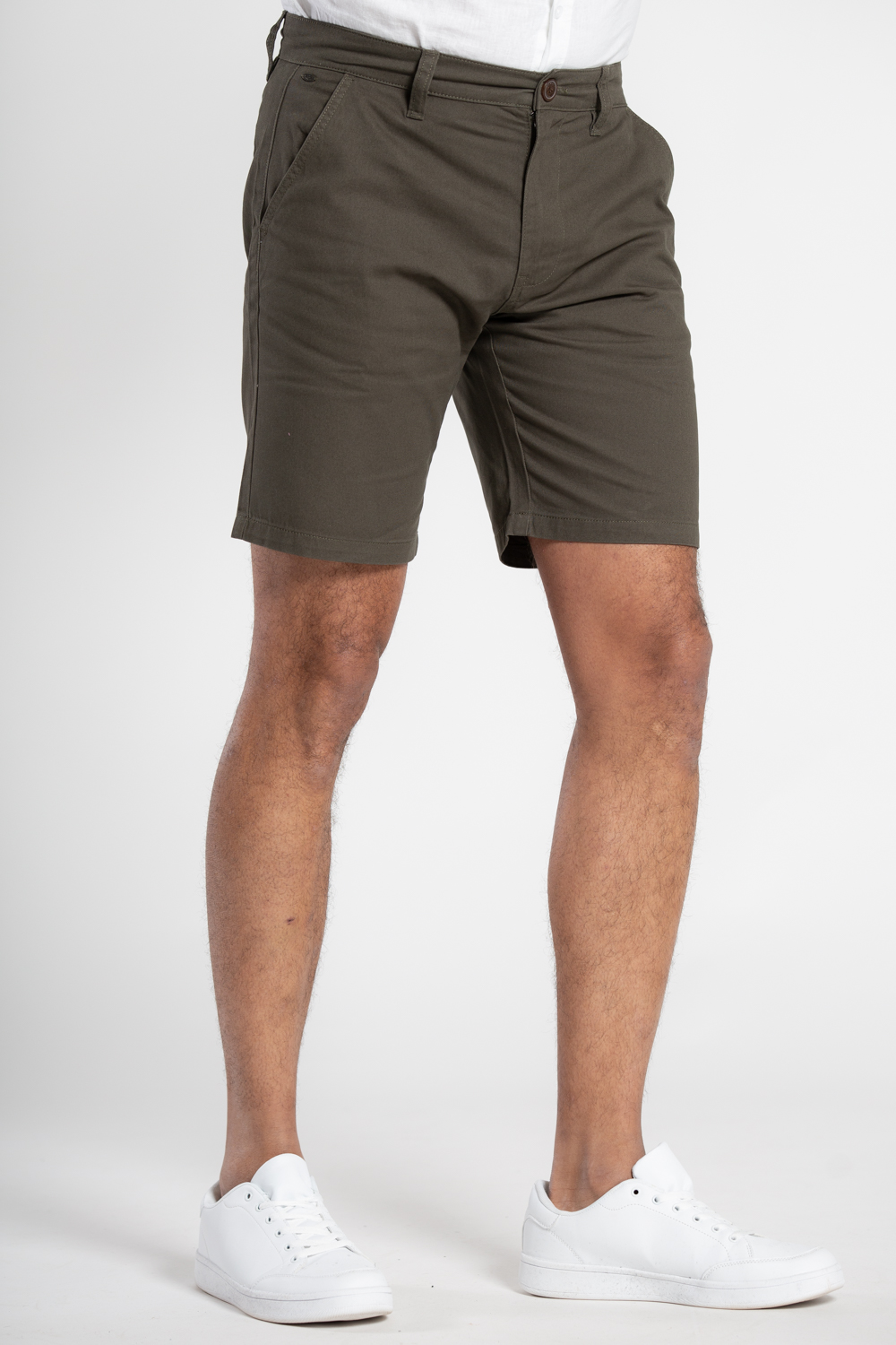 Tokyo Laundry Khaki Cotton Chino Shorts - Image 3