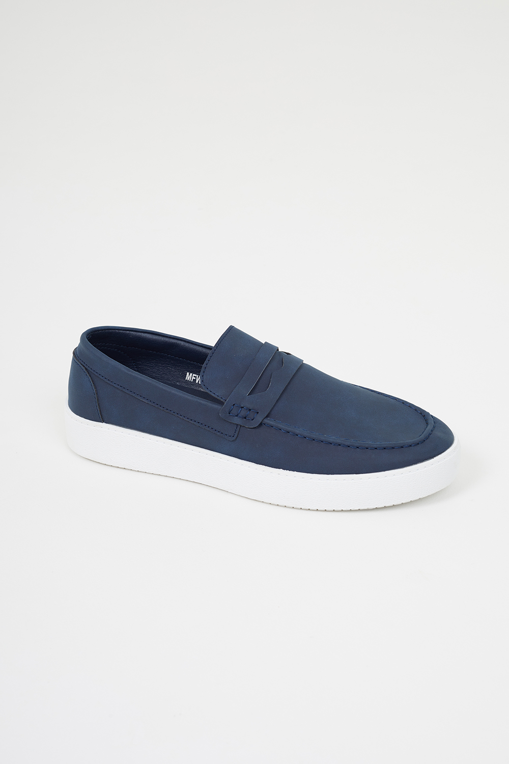 Brave Soul Navy Faux Suede Loafers - Image 4