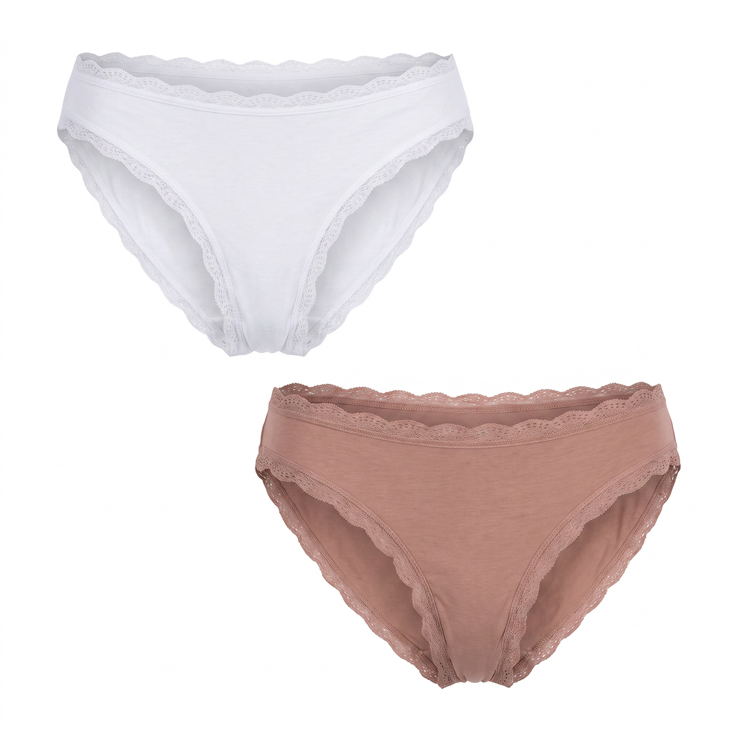Verpakking van 2 Daily Coton Dentelle katoenen damesonderbroeken AD2DDPX