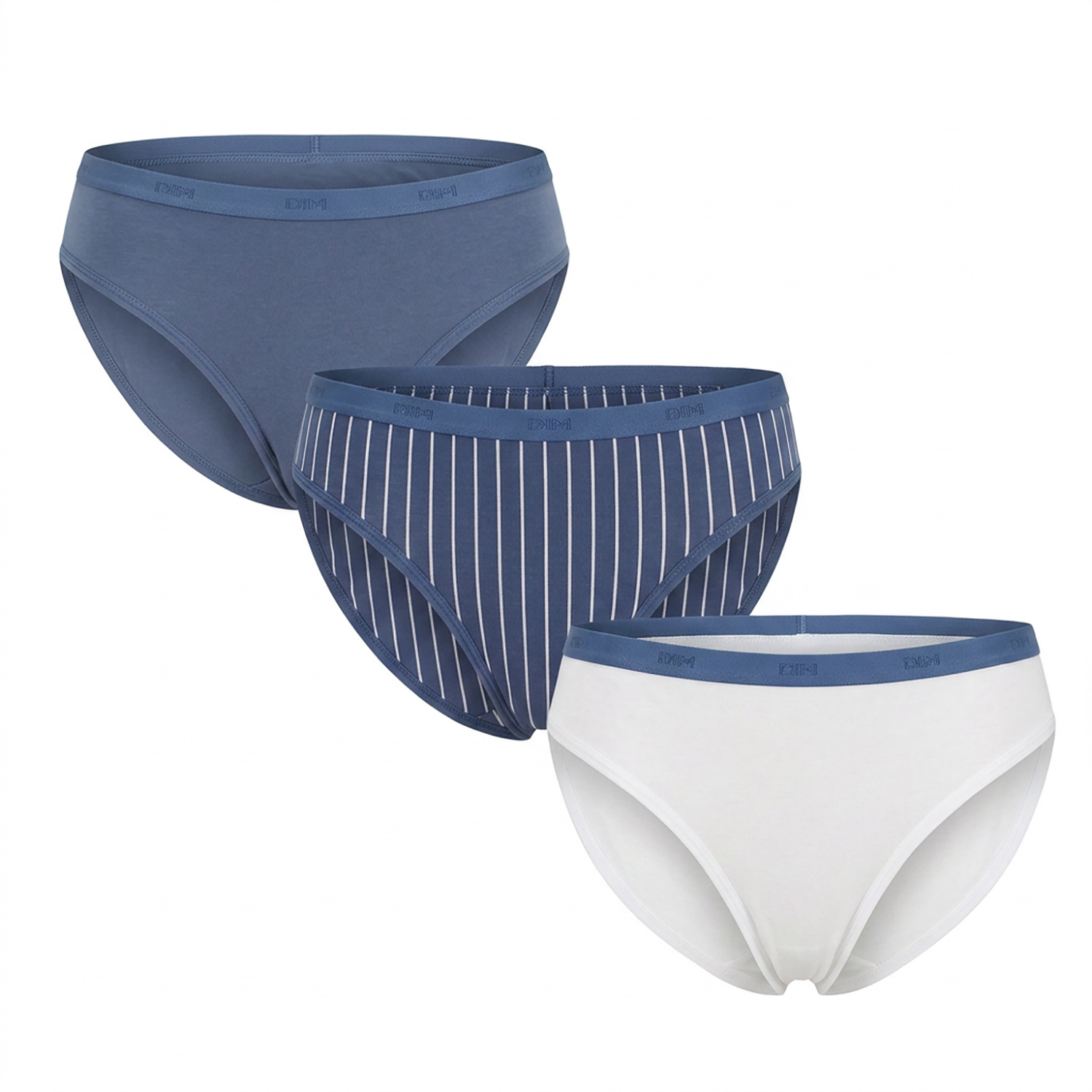 Set van 3 katoenen stretch slips voor dames met zakjes D4C17